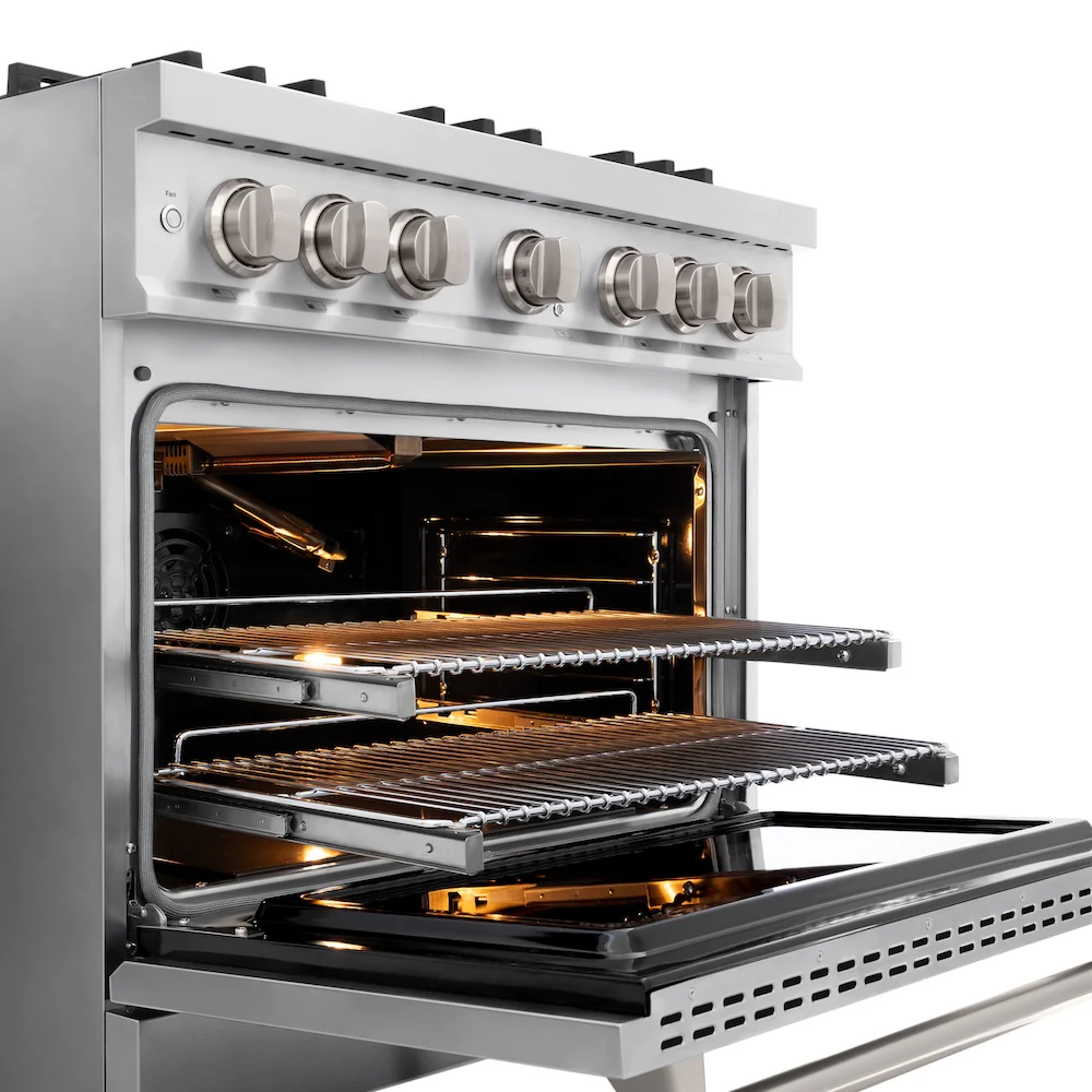 ZLINE 36 in. 5.2 cu. ft. Classic Gas Range with 6 Burner Cooktop and Convection Gas Oven in Stainless Steel, Open Box-Great Condition - Image 8