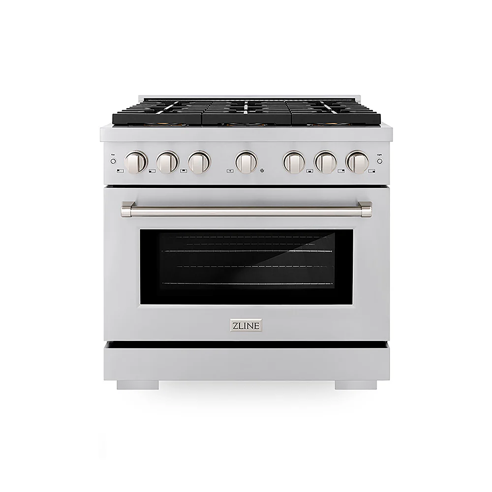 ZLINE 36 in. 5.2 cu. ft. Paramount Dual Fuel Range with 6 Burner DuoPro™ Cooktop and Electric Convection Oven in Stainless Steel, Open Box-Great Condition - Image 4