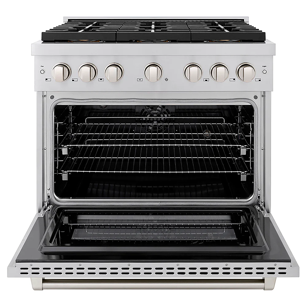 ZLINE 36 in. 5.2 cu. ft. Paramount Dual Fuel Range with 6 Burner DuoPro™ Cooktop and Electric Convection Oven in Stainless Steel, Open Box-Good Condition - Image 5