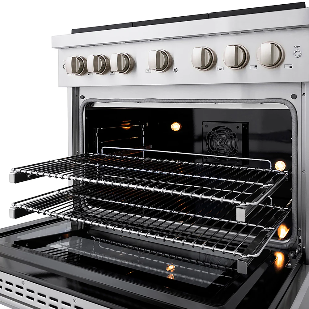 ZLINE 36 in. 5.2 cu. ft. Paramount Dual Fuel Range with 6 Burner DuoPro™ Cooktop and Electric Convection Oven in Stainless Steel, Open Box-Good Condition - Image 9