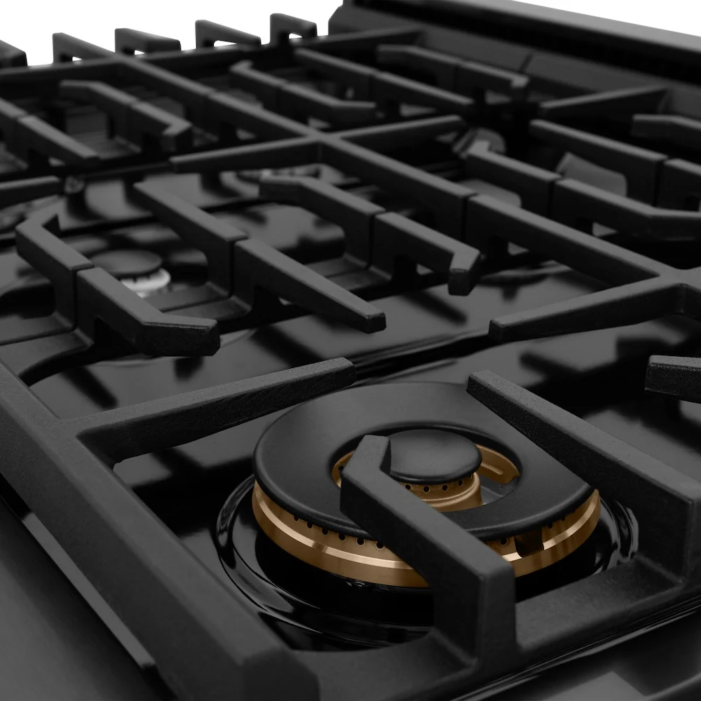 ZLINE 36 in. 5.2 cu. ft. Paramount Dual Fuel Range with 6 Burner Gas Cooktop and Electric Convection Oven in Black Stainless Steel, Open Box-Great Condition - Image 7