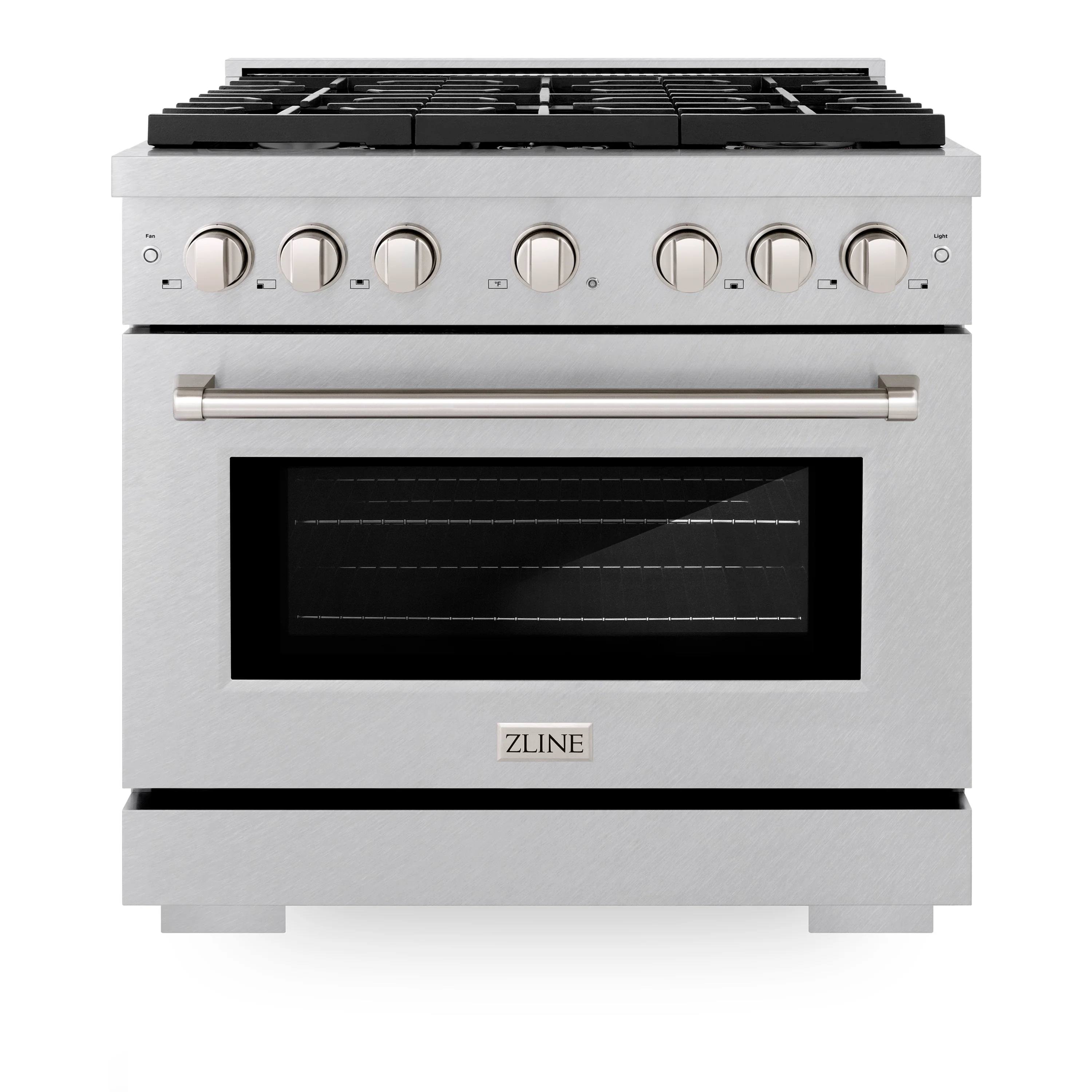 ZLINE 36 in. 5.2 cu. ft. Paramount Dual Fuel Range with 6 Burner Gas Cooktop and Electric Convection Oven in Satin Stainless Steel, Open Box-Great Condition - Image 4
