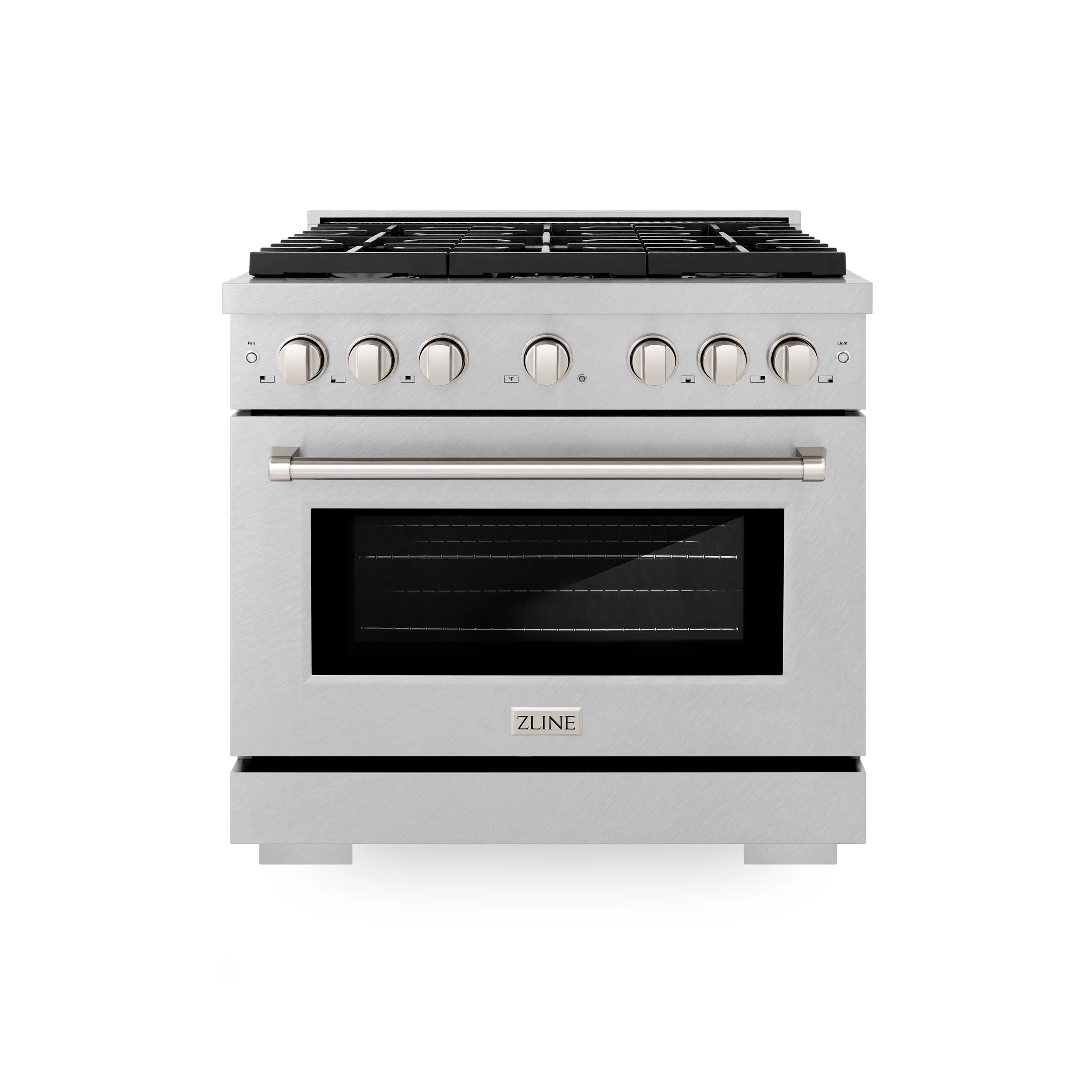 ZLINE 36 in. 5.2 cu. ft. Paramount Dual Fuel Range with 6 Burner Gas Cooktop and Electric Convection Oven in Satin Stainless Steel, Open Box-Great Condition - Image 5