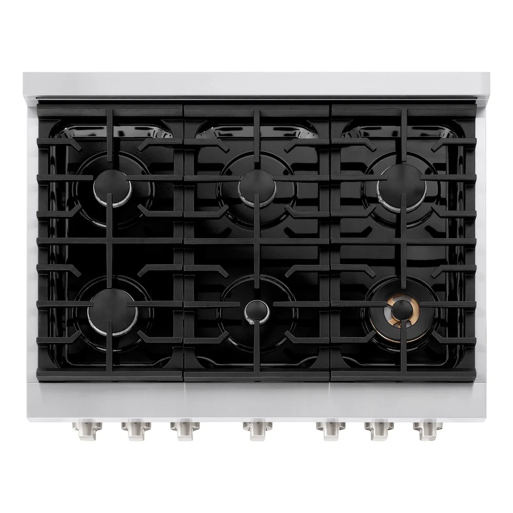 ZLINE 36 in. 5.2 cu. ft. Paramount Dual Fuel Range with 6 Burner Gas Cooktop and Electric Convection Oven in Stainless Steel, Open Box-Great Condition - Image 3