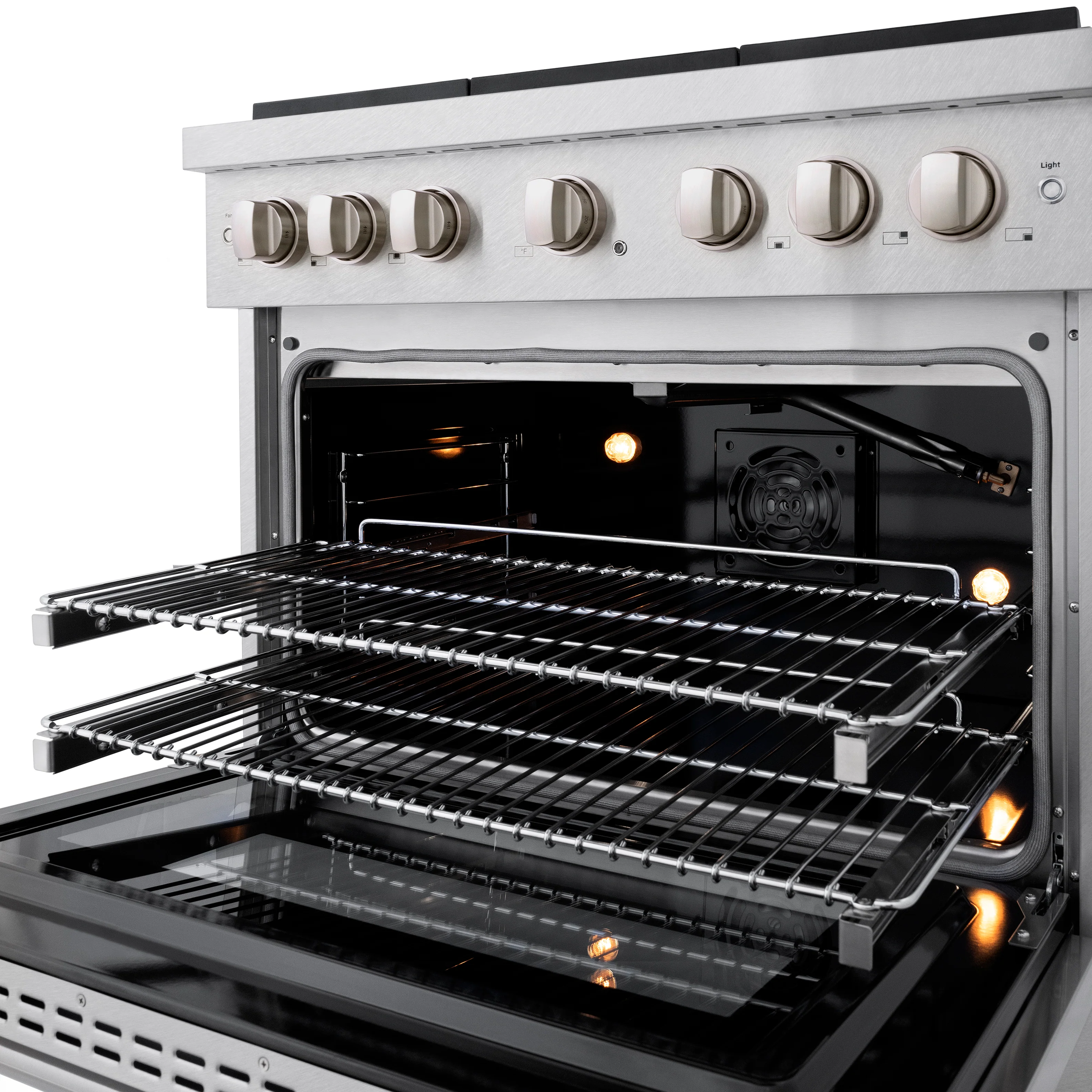 ZLINE 36 in. 5.2 cu. ft. Paramount Gas Range with 6 Burner Cooktop and Convection Gas Oven in Satin Stainless Steel, Open Box-Great Condition - Image 10