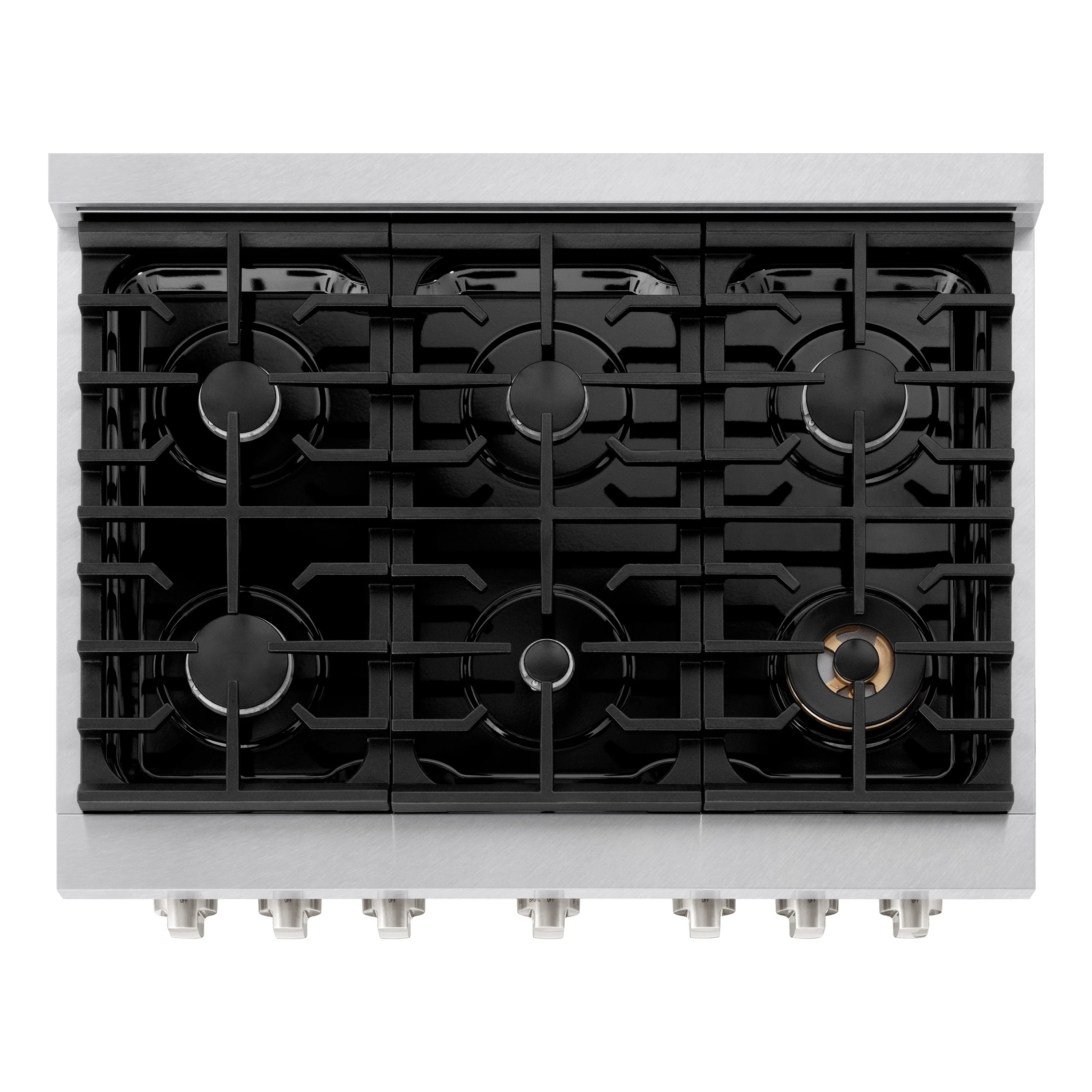 ZLINE 36 in. 5.2 cu. ft. Paramount Gas Range with 6 Burner Cooktop and Convection Gas Oven in Satin Stainless Steel, Open Box-Great Condition - Image 2