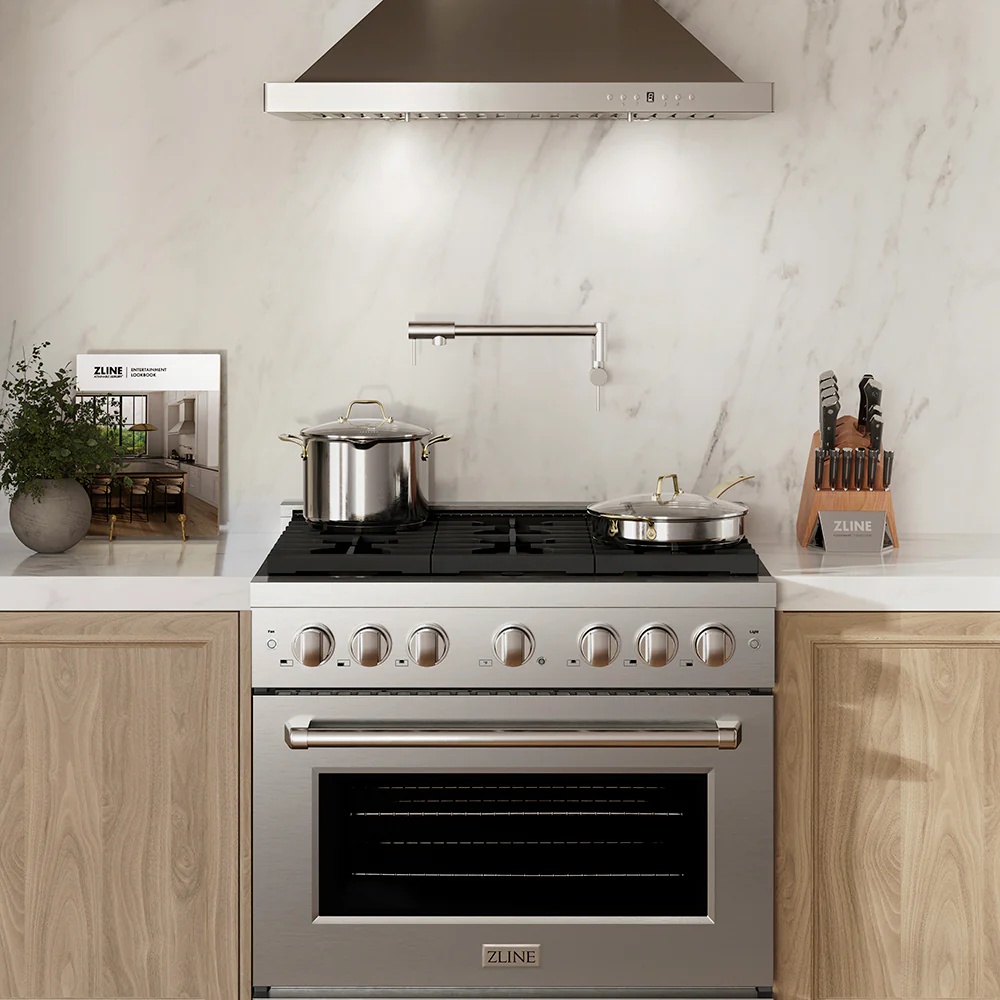 ZLINE 36 in. 5.2 cu. ft. Paramount Gas Range with 6 Burner Cooktop and Convection Gas Oven in Stainless Steel, Open Box-Good Condition - Image 16