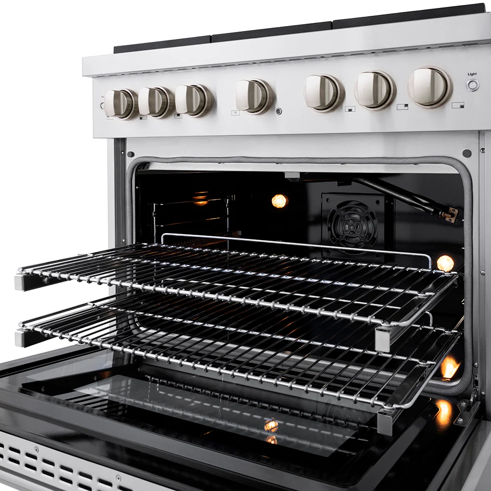 ZLINE 36 in. 5.2 cu. ft. Paramount Gas Range with 6 Burner DuoPro™ Cooktop and Convection Gas Oven in Stainless Steel, Open Box-Great Condition - Image 6
