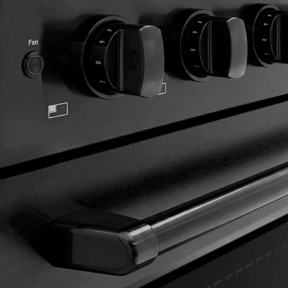 ZLINE 36 in. 5.2 cu. ft. Paramount Induction Range with 5 Element Cooktop and Electric Convection Oven in Black Stainless Steel (SINRB-36) - Image 7