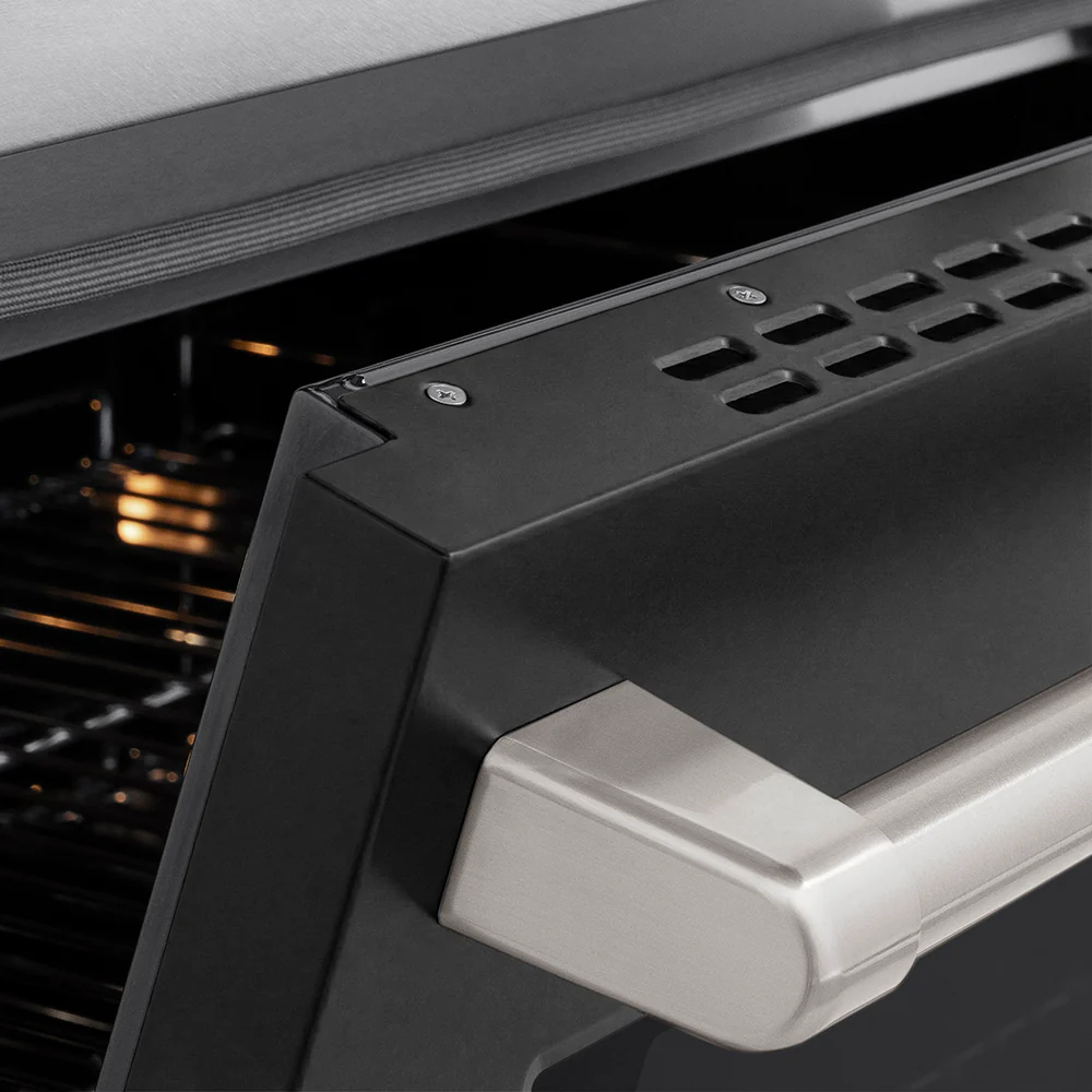 ZLINE 36 in. 5.2 cu. ft. Paramount Induction Range with 5 Element Cooktop and Electric Convection Oven in Satin Stainless Steel with Black Matte Door (SINRS-BLM-36) - Image 7
