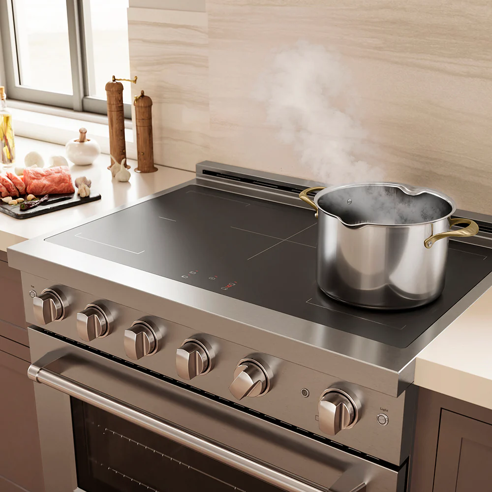 ZLINE 36 in. 5.2 cu. ft. Paramount Induction Range with 5 Element Cooktop and Electric Convection Oven in Stainless Steel, Open Box-Great Condition - Image 11