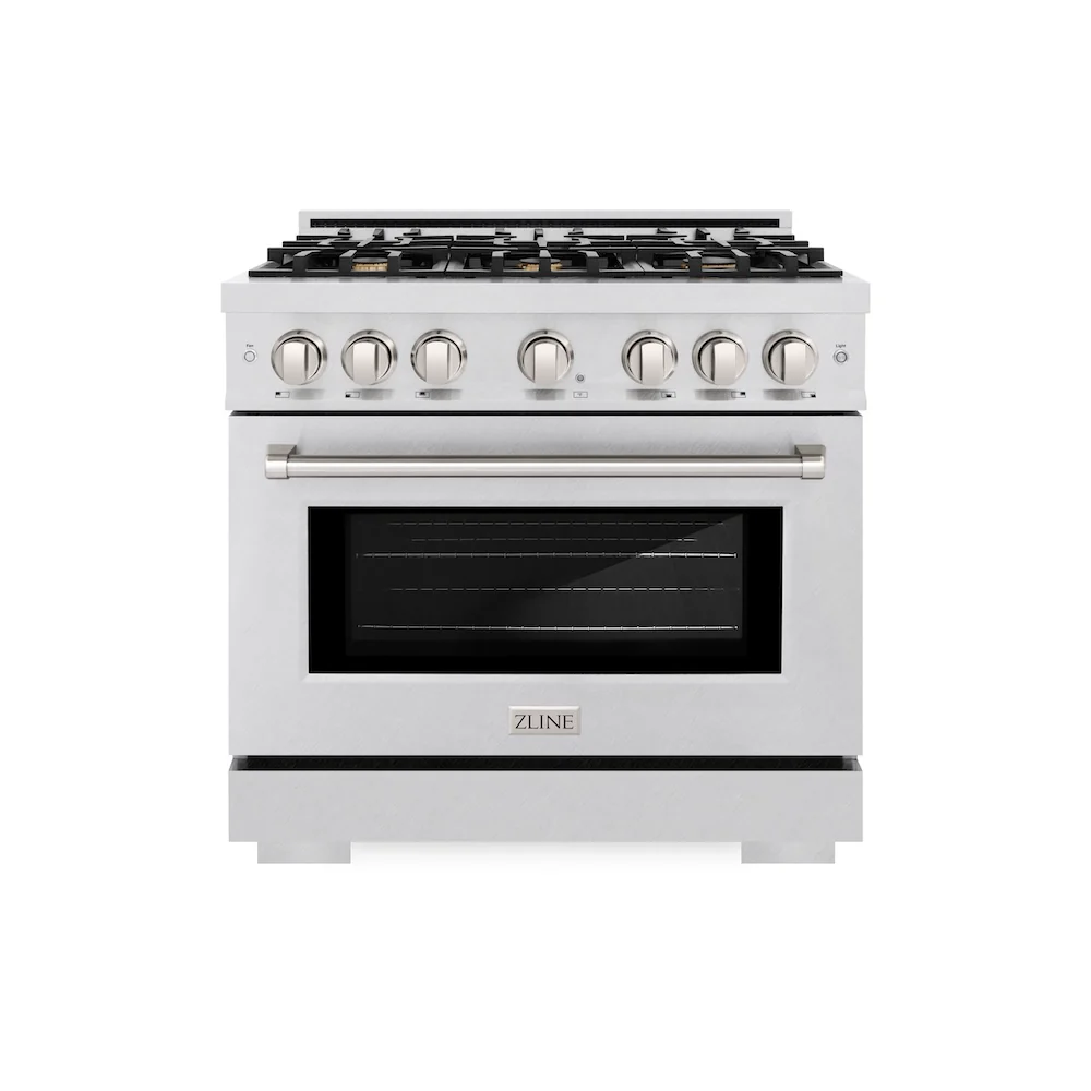 ZLINE 36 in. 5.2 cu. ft. Select Gas Range with Convection Gas Oven in Satin Stainless Steel with 6 Brass Burners, Open Box-Great Condition - Image 3