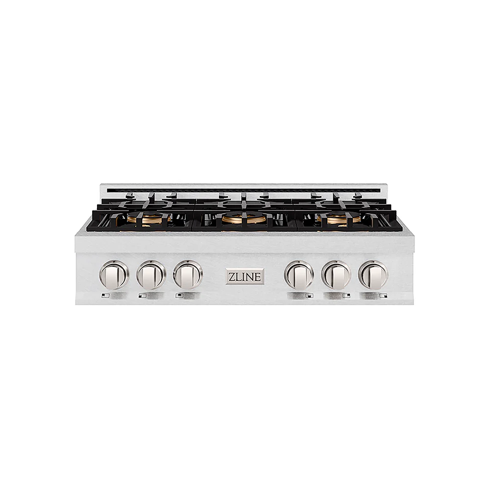 ZLINE 36 in. Classic Gas Rangetop with 6 Burner DuoPro™ Cooktop in Satin Stainless Steel, Open Box-Great Condition - Image 3