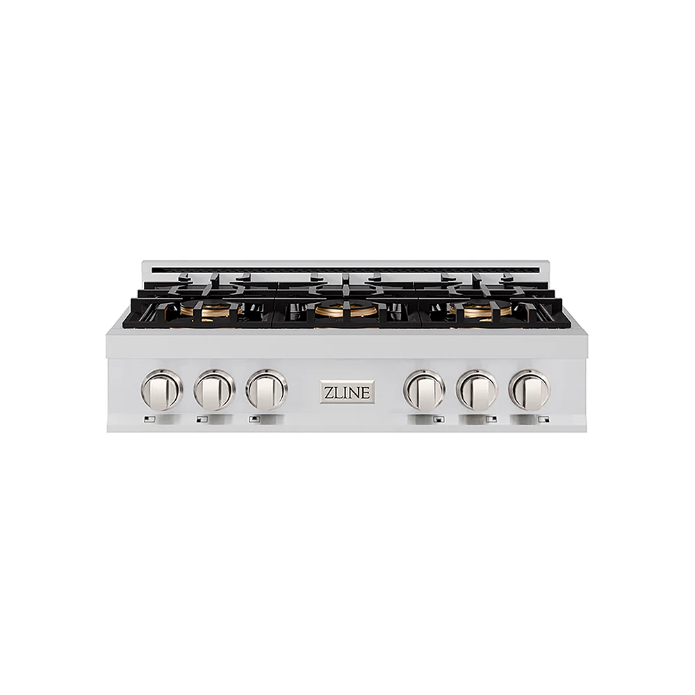 ZLINE 36 in. Classic Gas Rangetop with 6 Burner DuoPro™ Cooktop in Stainless Steel, Open Box-Great Condition - Image 3