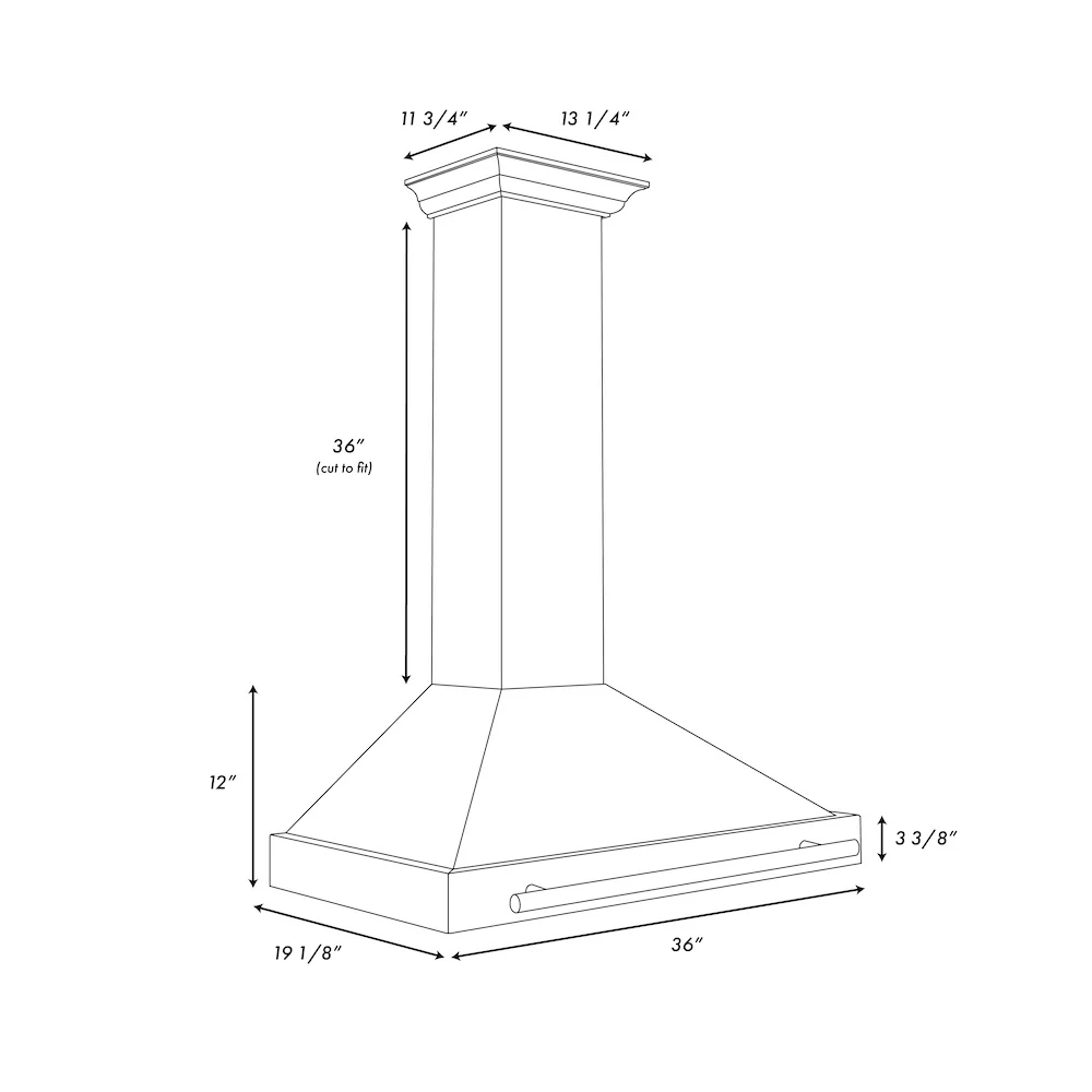 ZLINE 36 in. Convertible Black Stainless Steel Wall Mount Range Hood With Black Stainless Steel Handle, Open Box-Great Condition - Image 5