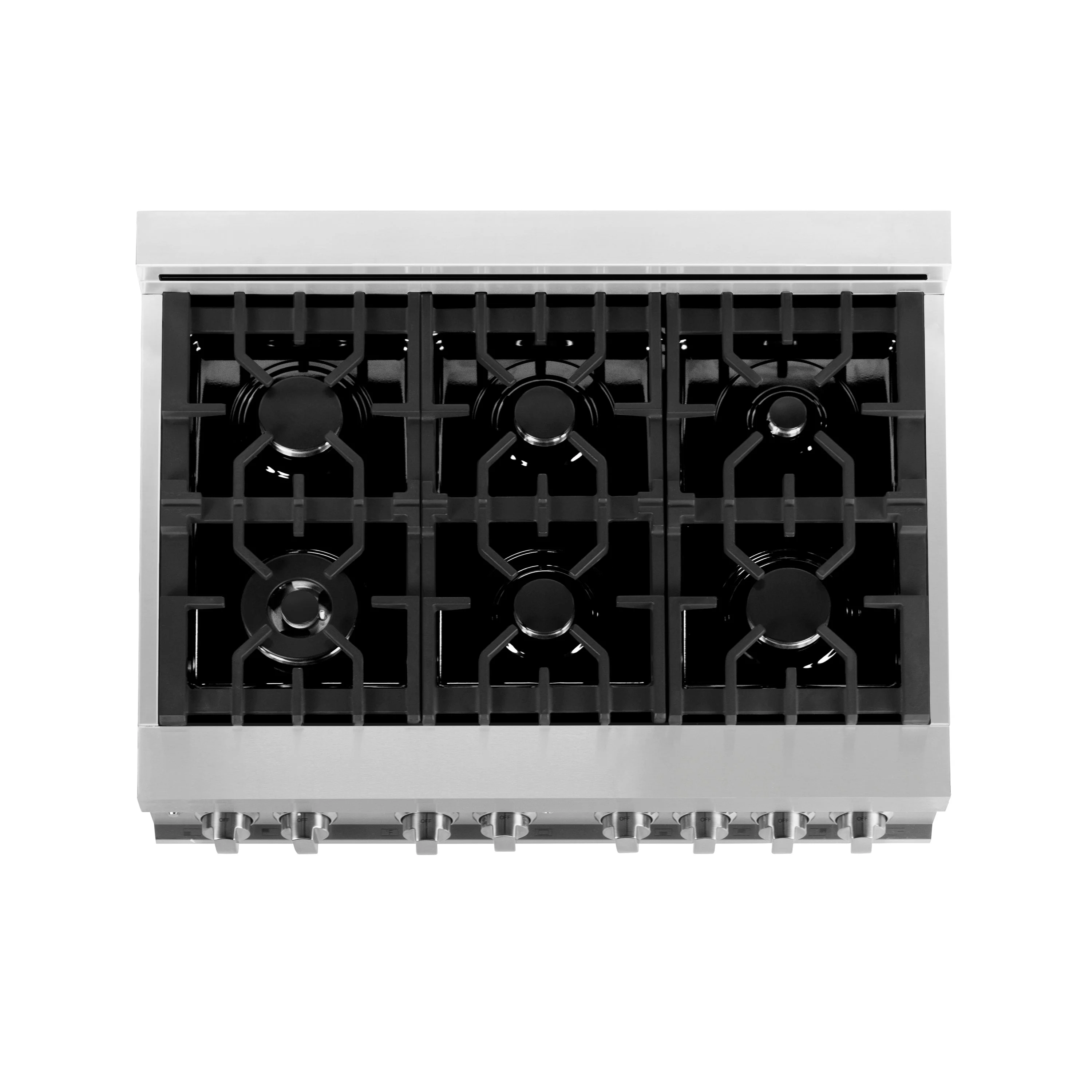ZLINE 36 in. 4.6 cu. ft. Legacy Dual Fuel Range with 6 Burner Gas Cooktop and Electric Convection Oven in Stainless Steel with Griddle (RA-GR-36) - Image 7
