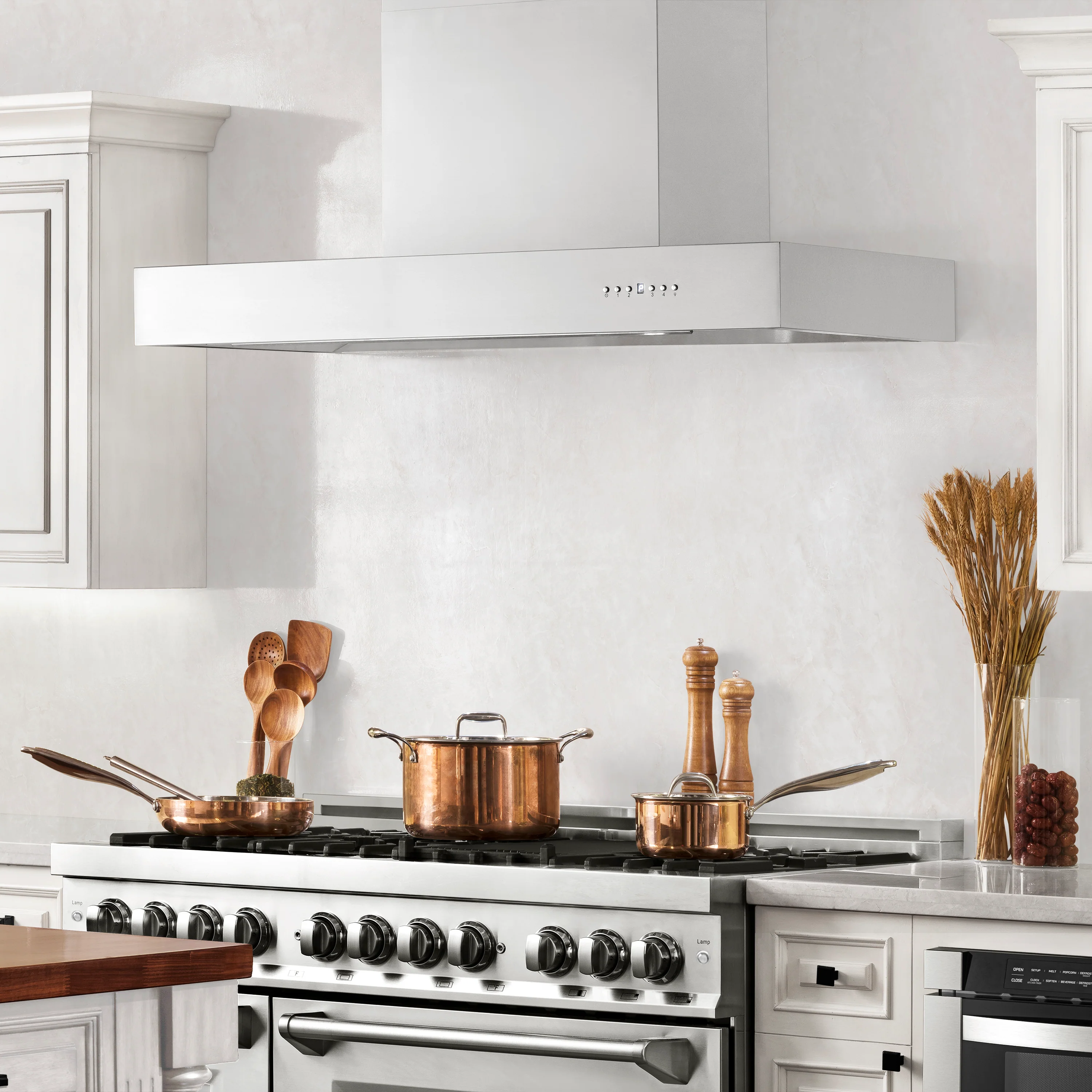 ZLINE 36" Ducted Professional Wall Mount Range Hood in Stainless Steel (KECOM-36) - Image 2