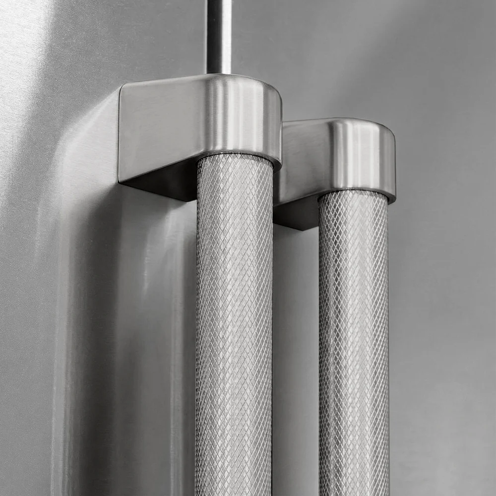 ZLINE 36 in. Freestanding French Door Refrigerator Helix Handles (Set of 4) in Stainless Steel (RFMHZ-36-K-ST) - Image 2