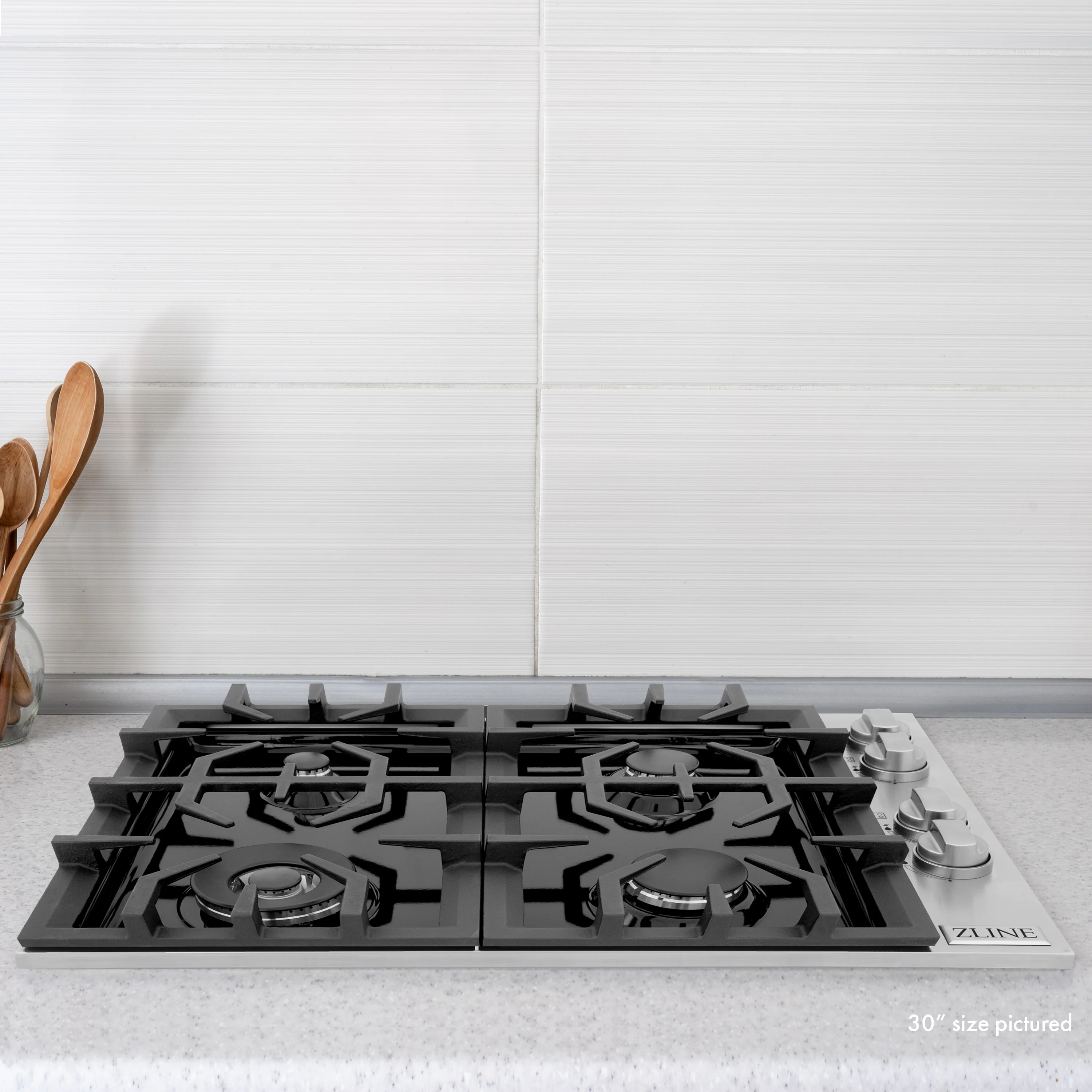 ZLINE 36 in. Gas Cooktop with 6 Burners and Black Porcelain Top, Open Box-Great Condition - Image 2