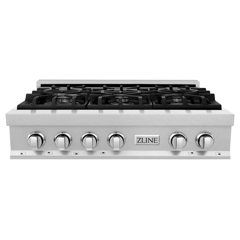 ZLINE 36 in. Legacy Gas Rangetop with 6 Burners and Porcelain Cooktop in Satin Stainless Steel, Open Box-Great Condition - Image 4