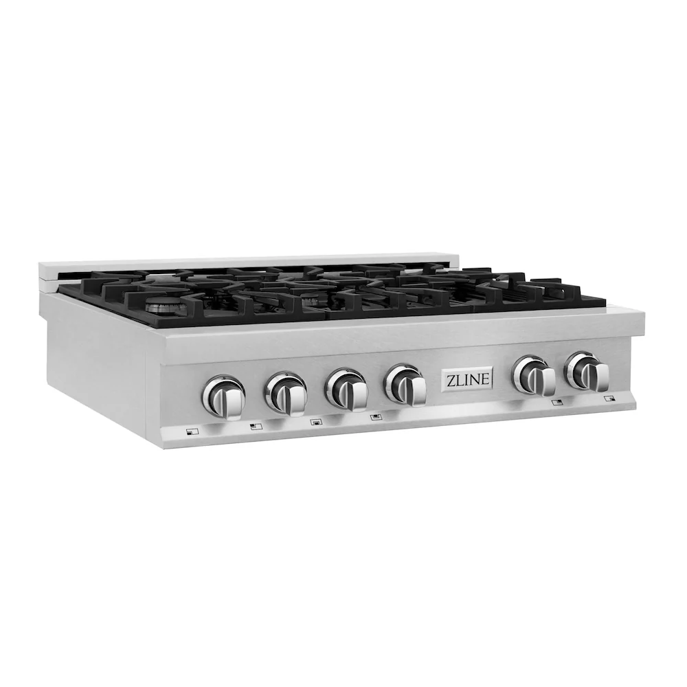 ZLINE 36 in. Legacy Gas Rangetop with 6 Burners and Porcelain Cooktop in Satin Stainless Steel, Open Box-Great Condition - Image 5