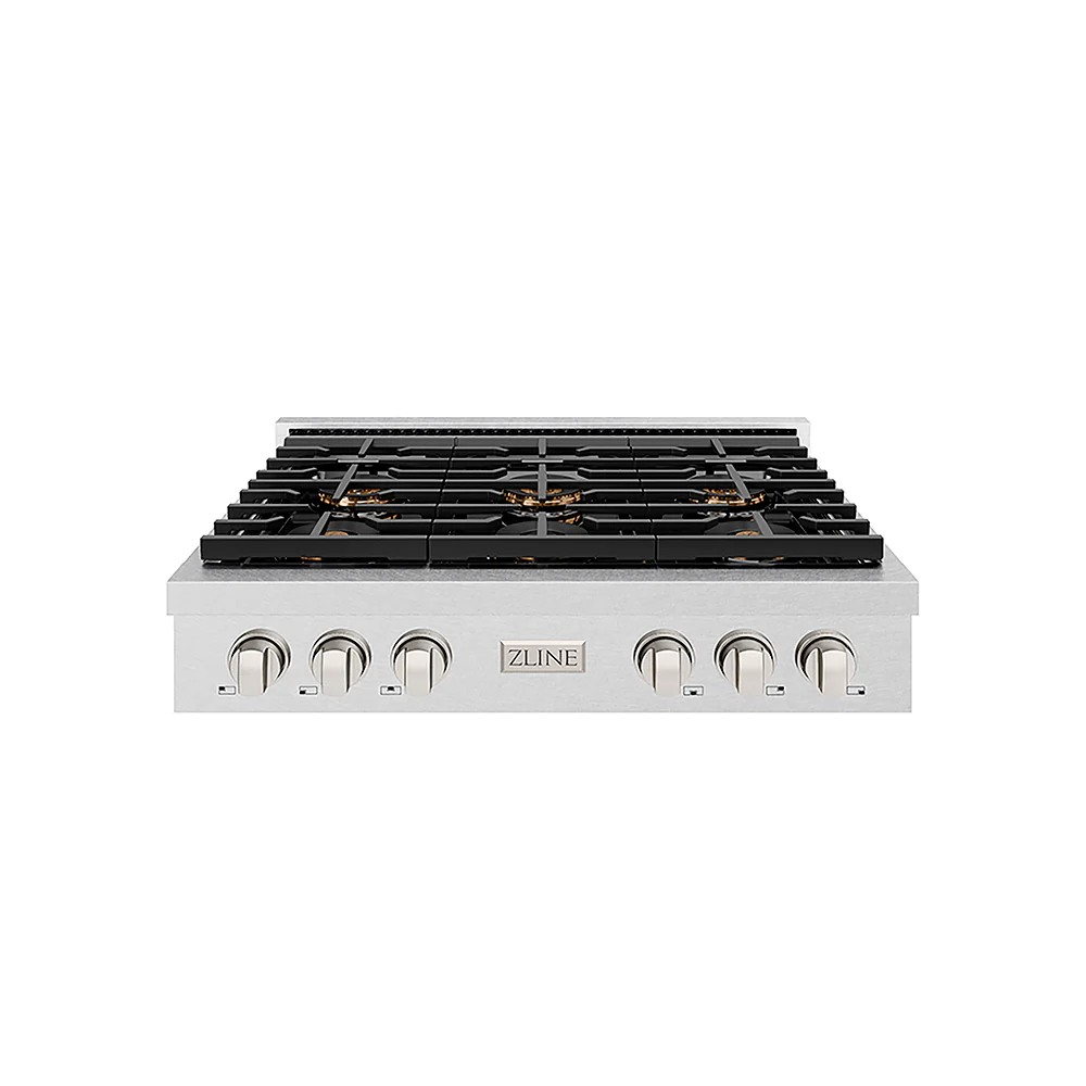 ZLINE 36 in. Paramount Gas Rangetop with 6 Burner DuoPro™ Cooktop in Satin Stainless Steel, Open Box-Great Condition - Image 3