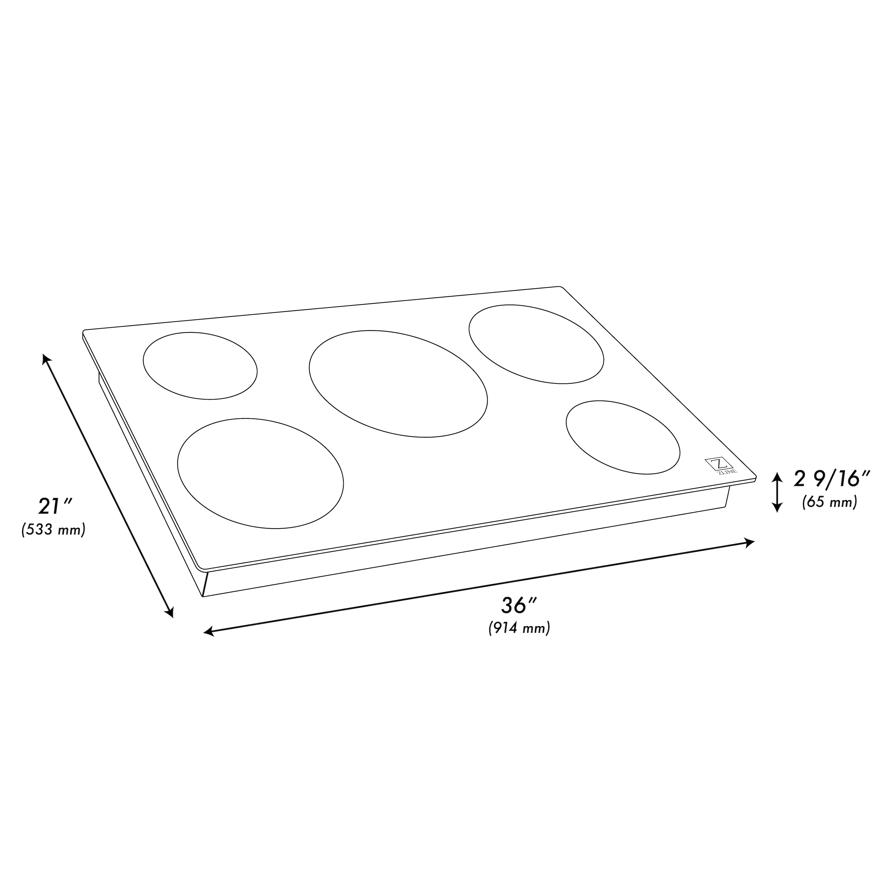 ZLINE 36" Induction Cooktop with 5 burners (RCIND-36) - Image 6