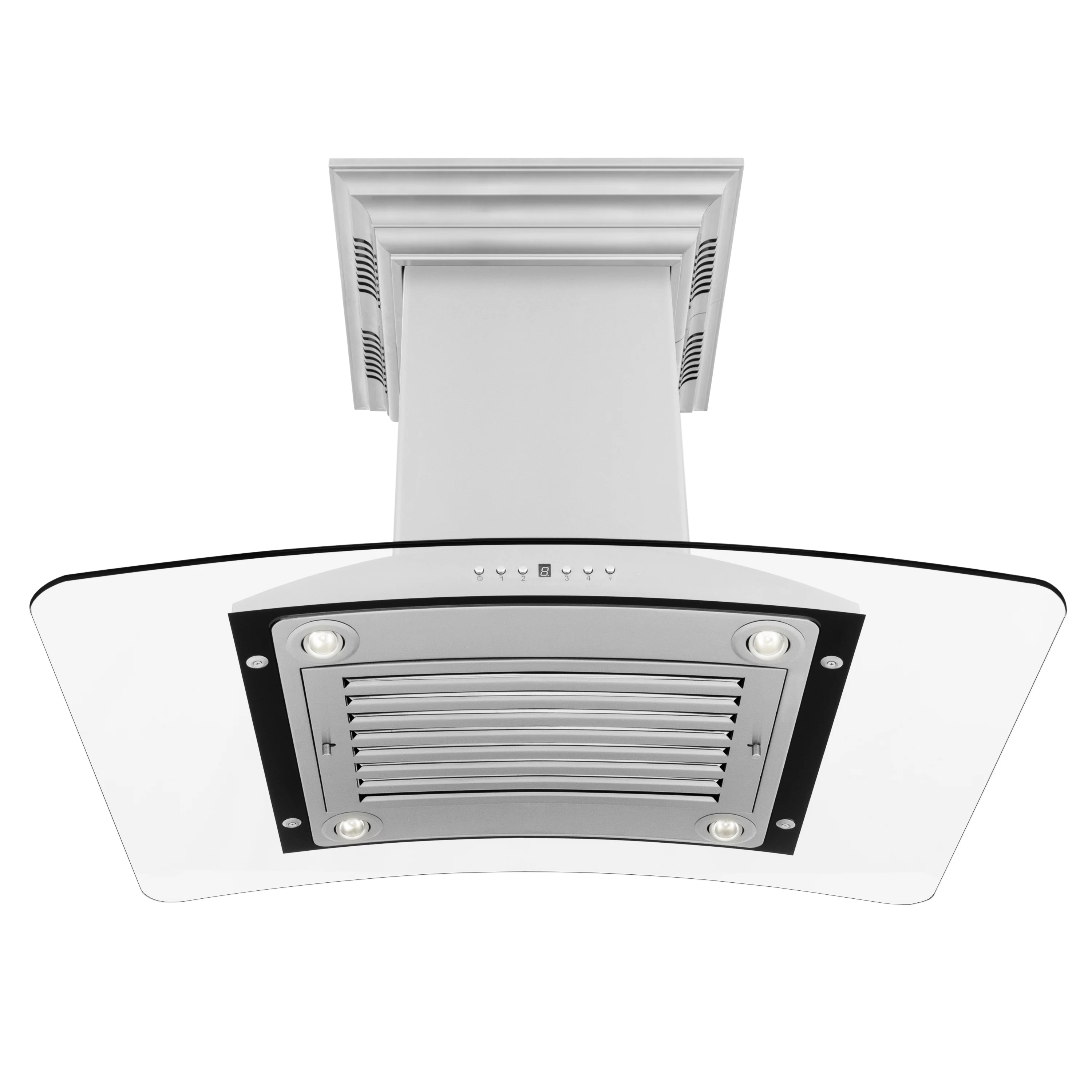 36" ZLINE CrownSound™Ducted Vent Island Mount Range Hood in Stainless Steel with Built-in Bluetooth Speakers (GL9iCRN-BT-36) - Image 5