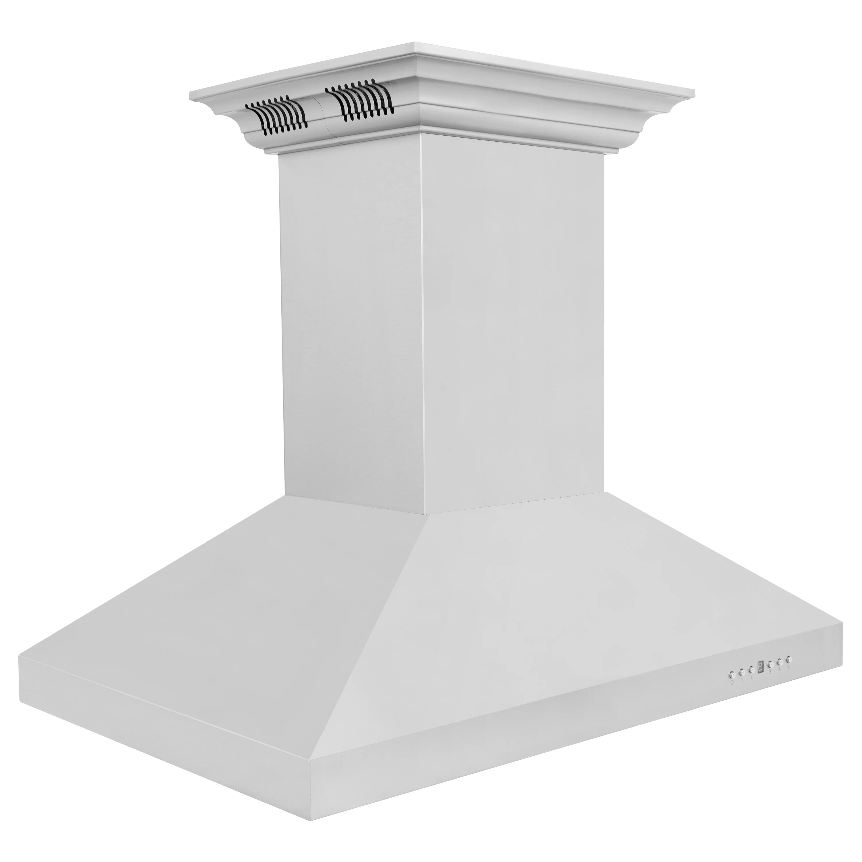 36" ZLINE CrownSound™Ducted Vent Island Mount Range Hood in Stainless Steel with Built-in Bluetooth Speakers (KL3iCRN-BT-36) - Image 4