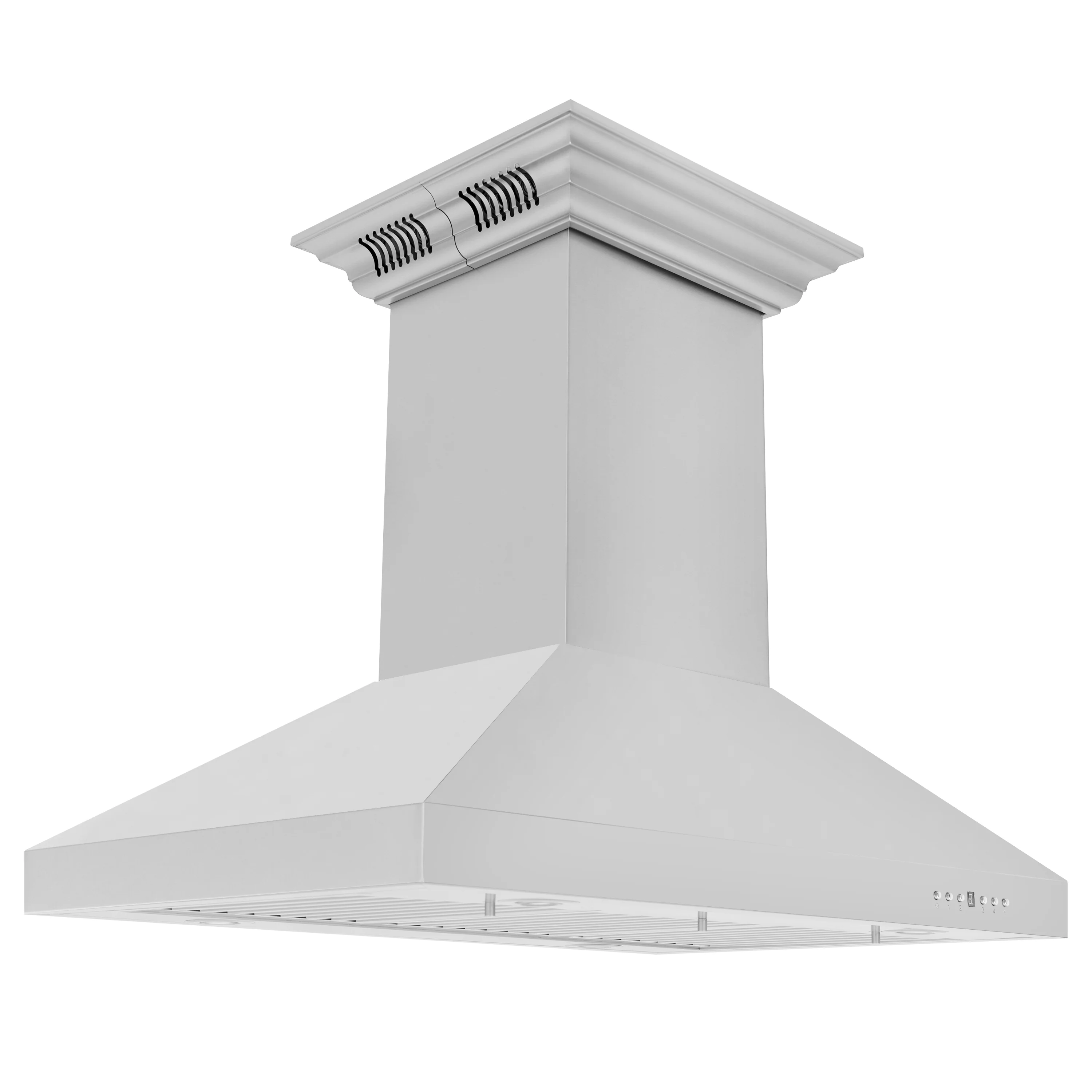 36" ZLINE CrownSound™Ducted Vent Island Mount Range Hood in Stainless Steel with Built-in Bluetooth Speakers (KL3iCRN-BT-36) - Image 7