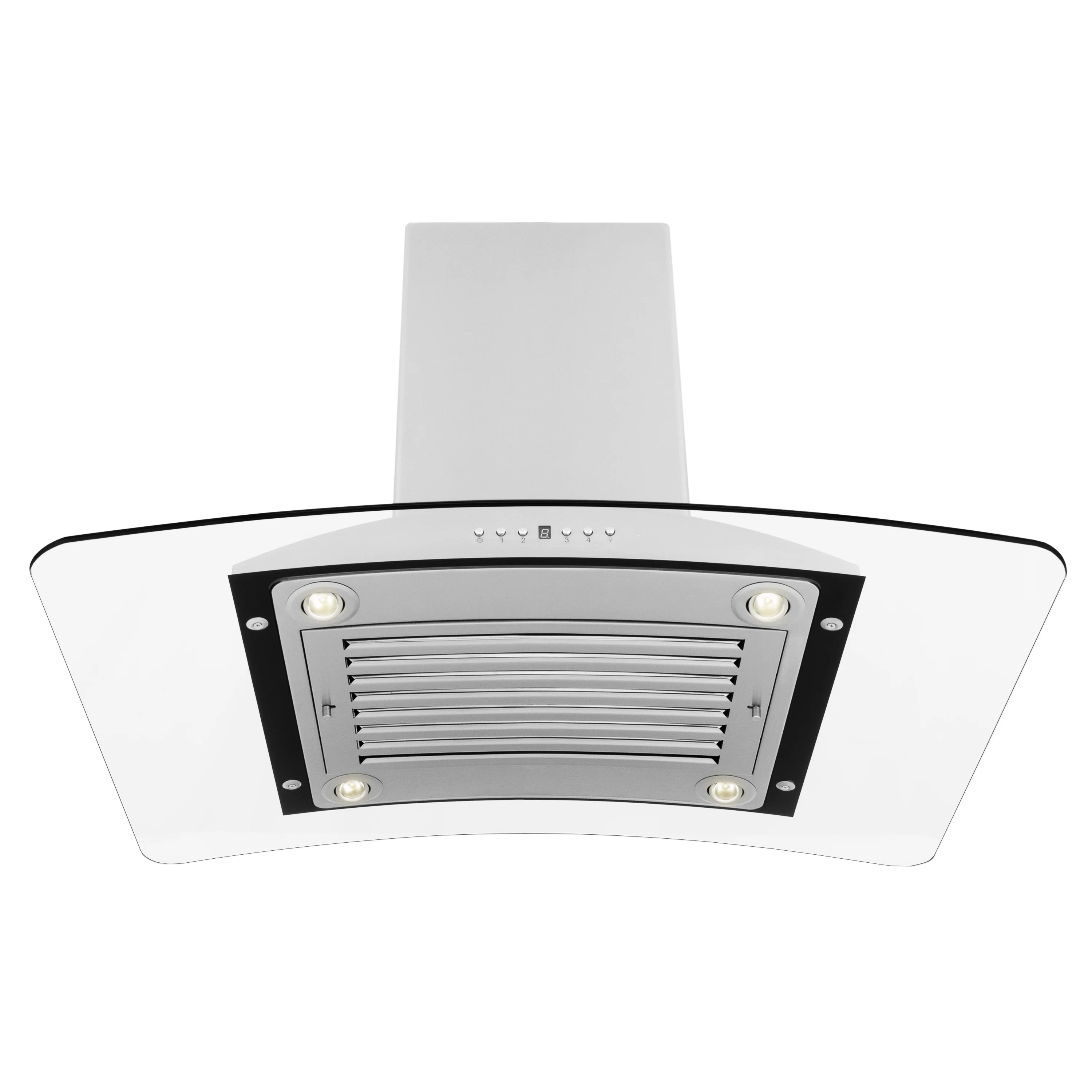 ZLINE 36" Convertible Vent Island Mount Range Hood in Stainless Steel & Glass (GL9i-36) - Image 5