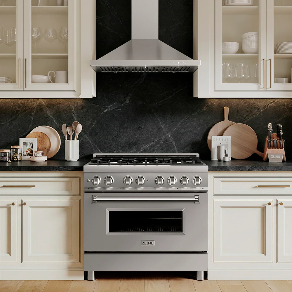 ZLINE 36 in. 4.6 cu. ft. Legacy Dual Fuel Range with 6 Burner Gas Cooktop and Electric Convection Oven in Stainless Steel (RA36) - Image 16