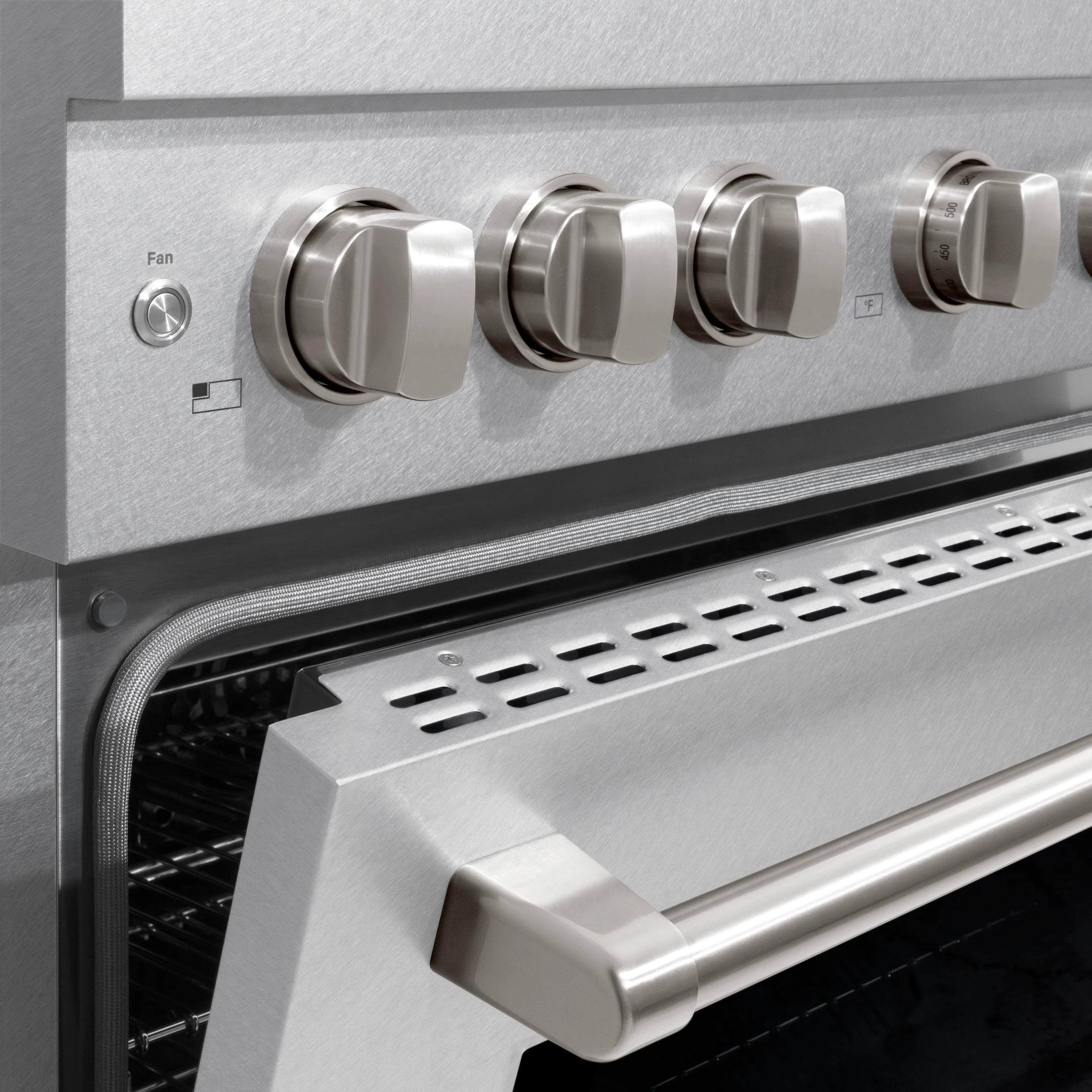 ZLINE 36 in. 5.2 cu. ft. Paramount Dual Fuel Range with 6 Burner Gas Cooktop and Electric Convection Oven in Satin Stainless Steel (SDRS-36) - Image 12