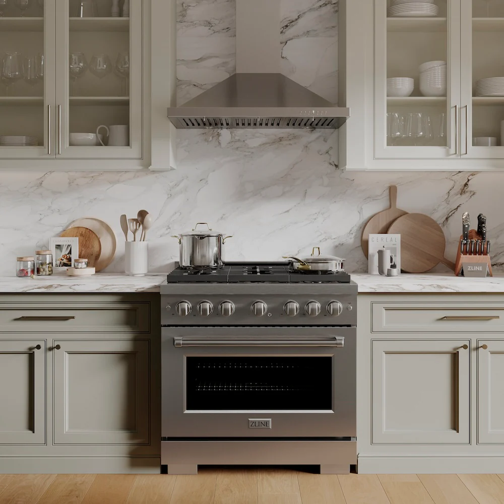 ZLINE 36 in. 5.2 cu. ft. Paramount Gas Range with 6 Burner Cooktop and Convection Gas Oven in Stainless Steel (SGR36) - Image 17