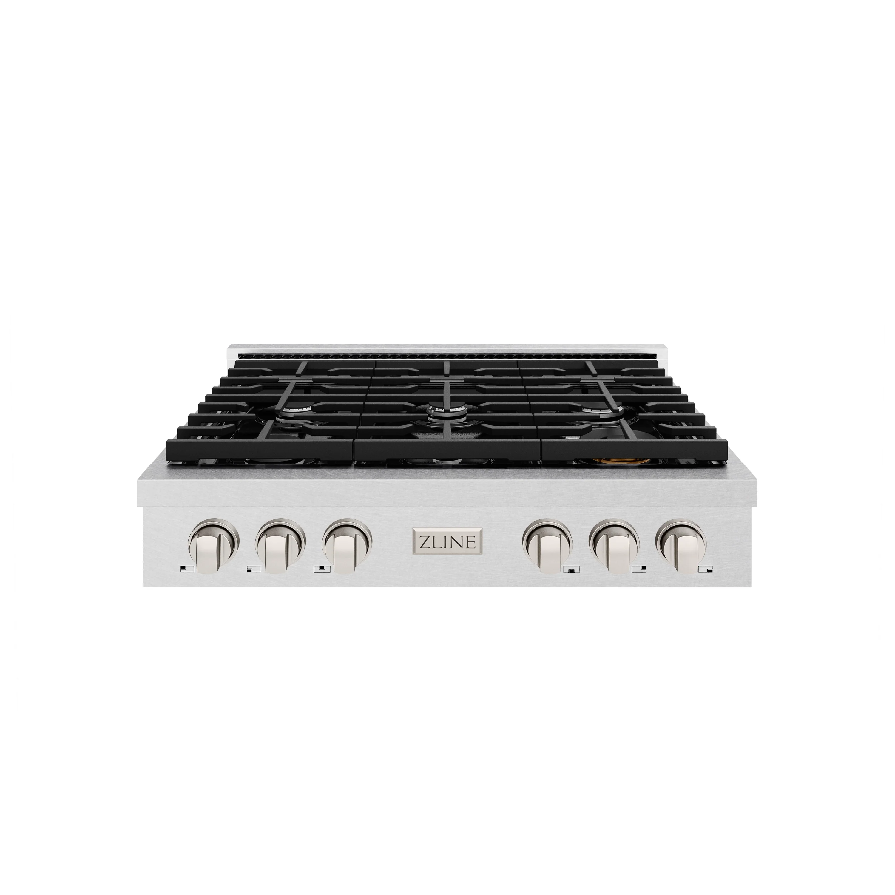 ZLINE 36 in. Paramount Gas Rangetop with 6 Burners and Porcelain Cooktop in Satin Stainless Steel (SRTS-36) - Image 3