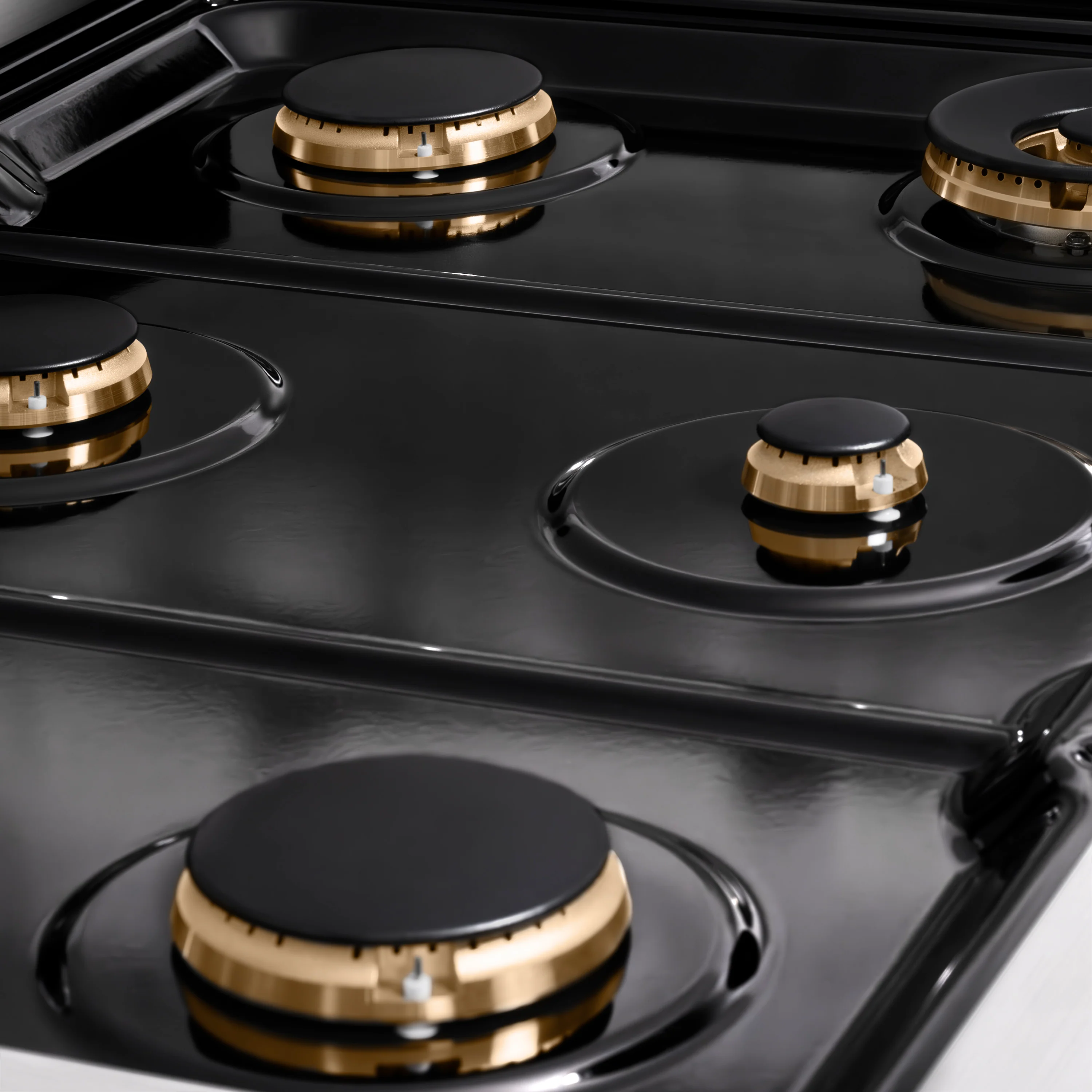 ZLINE 36 in. Paramount Gas Rangetop with 6 Brass Burners and Porcelain Cooktop in Stainless Steel (SRT-BR-36) - Image 6