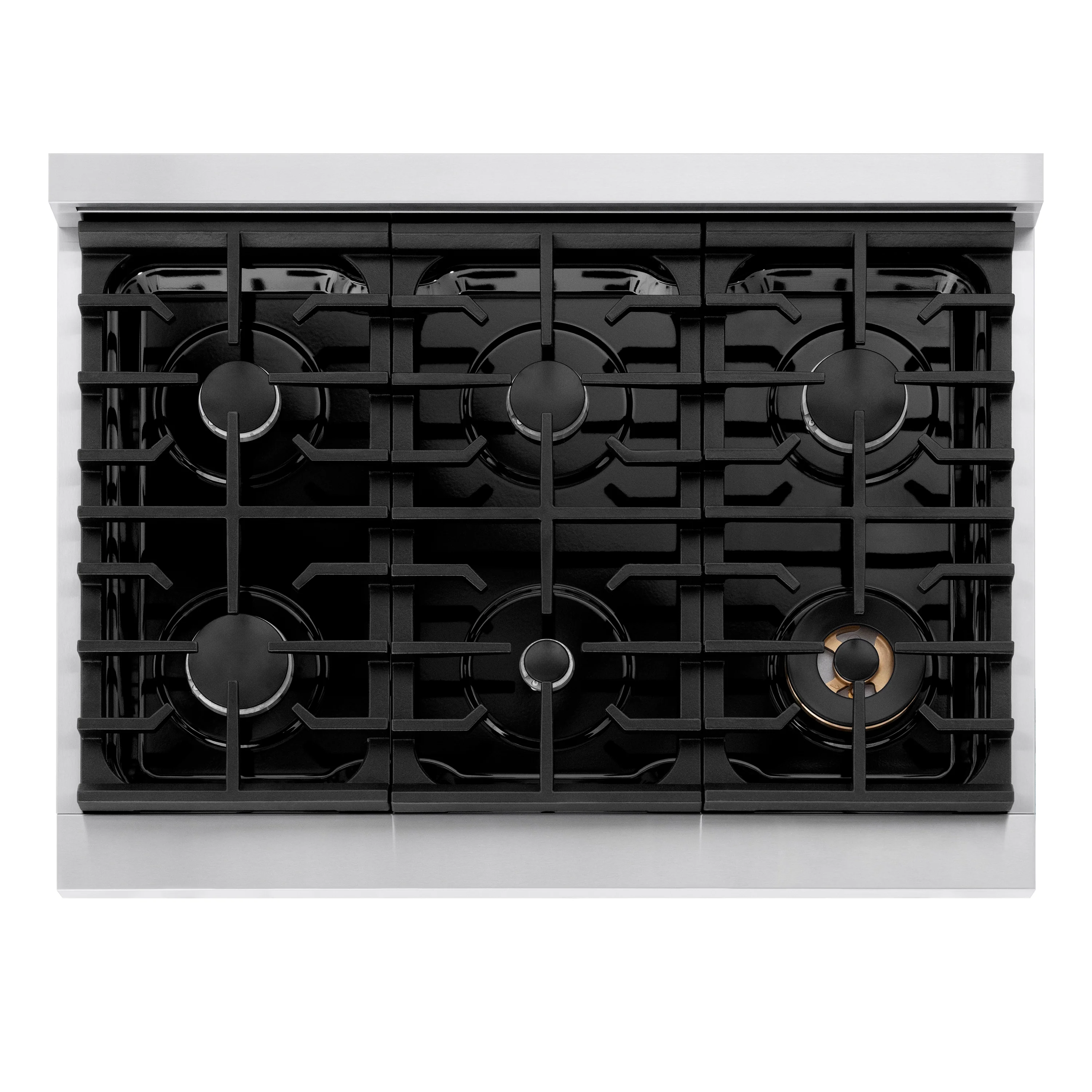 ZLINE 36 in. Paramount Gas Rangetop with 6 Burners and Porcelain Cooktop in Stainless Steel (SRT36) - Image 3