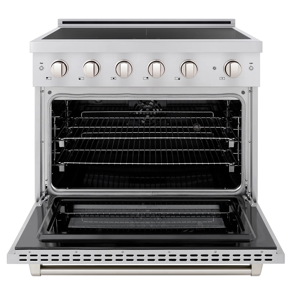 ZLINE 36 in. 5.2 cu. ft. Paramount Induction Range with 5 Element Cooktop and Electric Convection Oven in Stainless Steel (SINR36) - Image 4