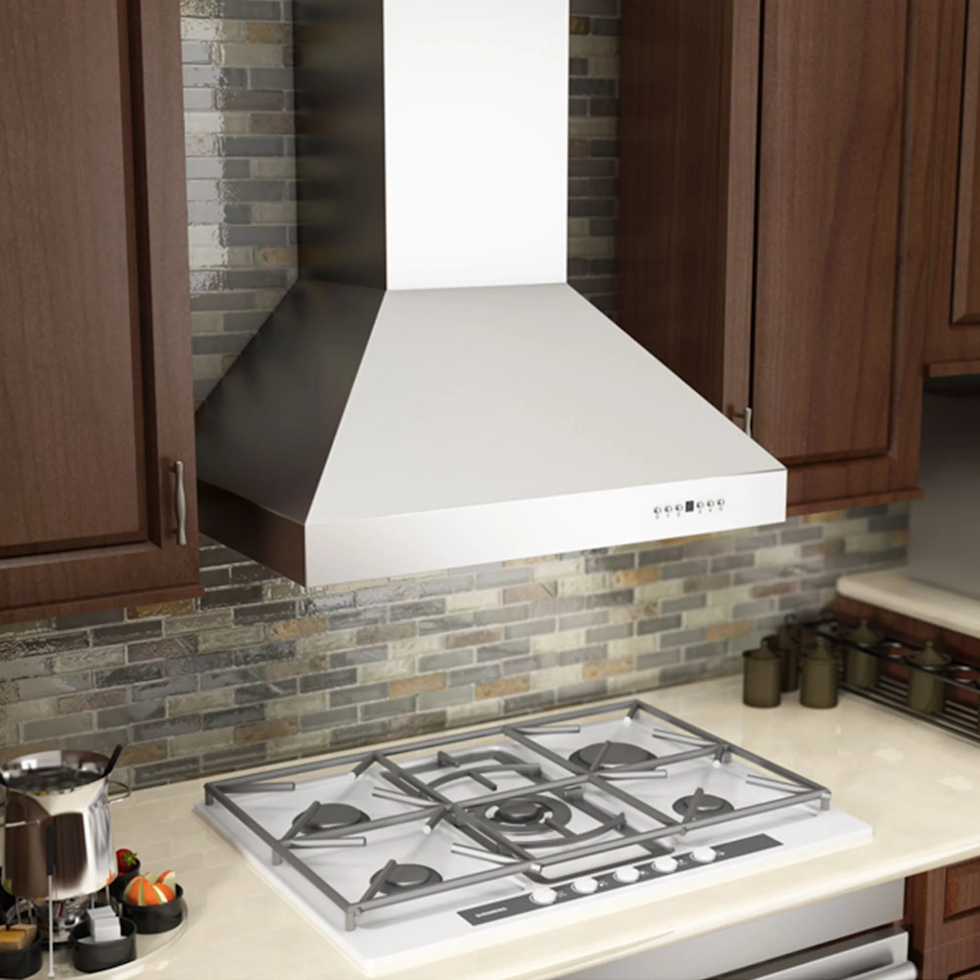 ZLINE 36" Professional Ducted Wall Mount Range Hood in Stainless Steel with Crown Molding (667CRN-36) - Image 11