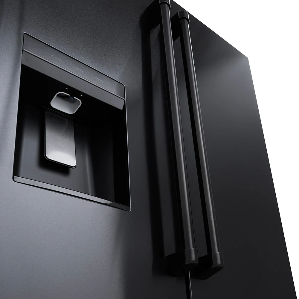 ZLINE 36 in. 28.9 cu. ft. Standard-Depth French Door External Water Dispenser Refrigerator with Dual Ice Maker in Fingerprint-Resistant Black Stainless Steel (RSM-W-36-BS) - Image 14