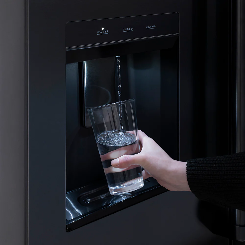 ZLINE 36 in. 28.9 cu. ft. Standard-Depth French Door External Water Dispenser Refrigerator with Dual Ice Maker in Fingerprint-Resistant Black Stainless Steel (RSM-W-36-BS) - Image 8