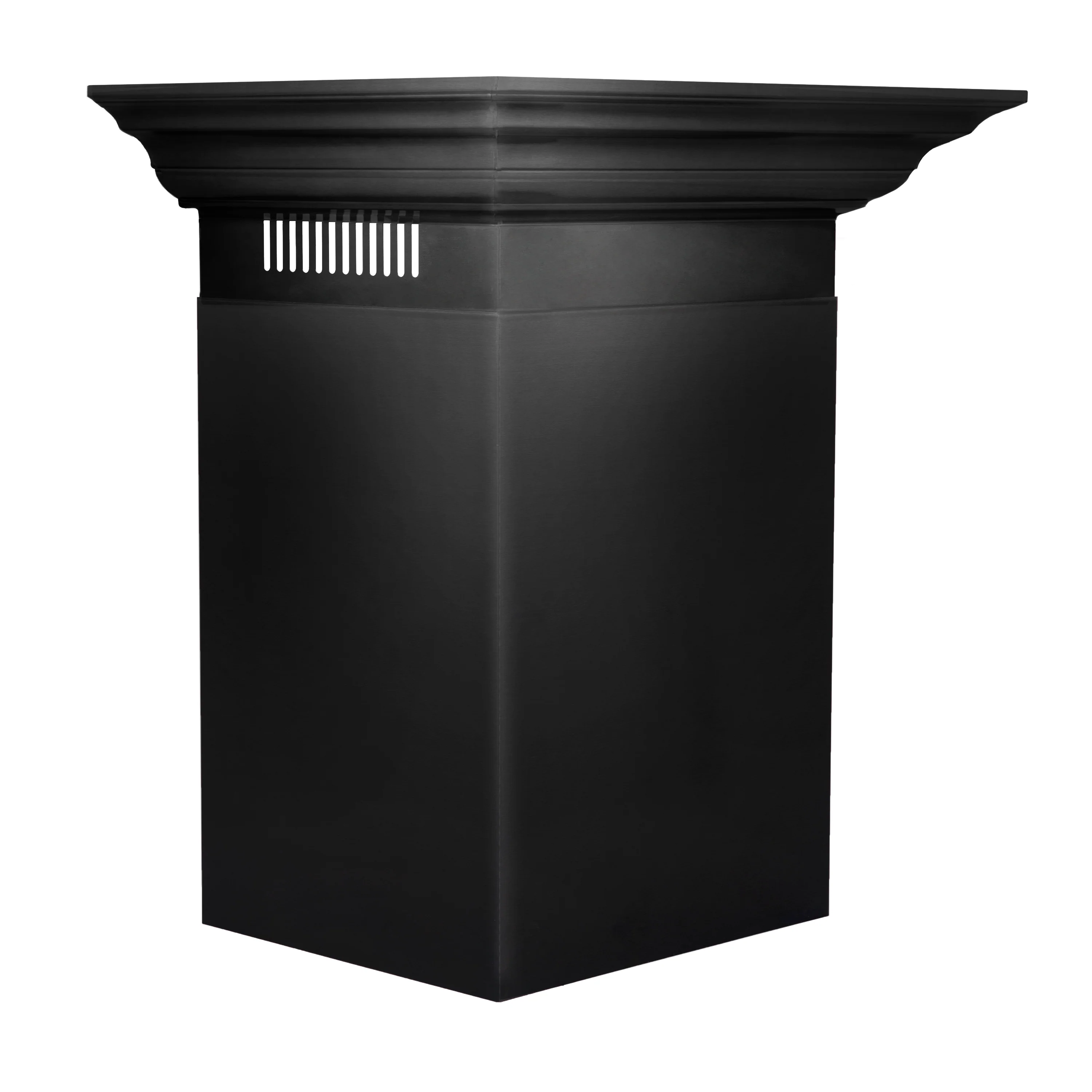 ZLINE 36" Convertible Vent Wall Mount Range Hood in Black Stainless Steel with Crown Molding (BSKENCRN-36) - Image 11