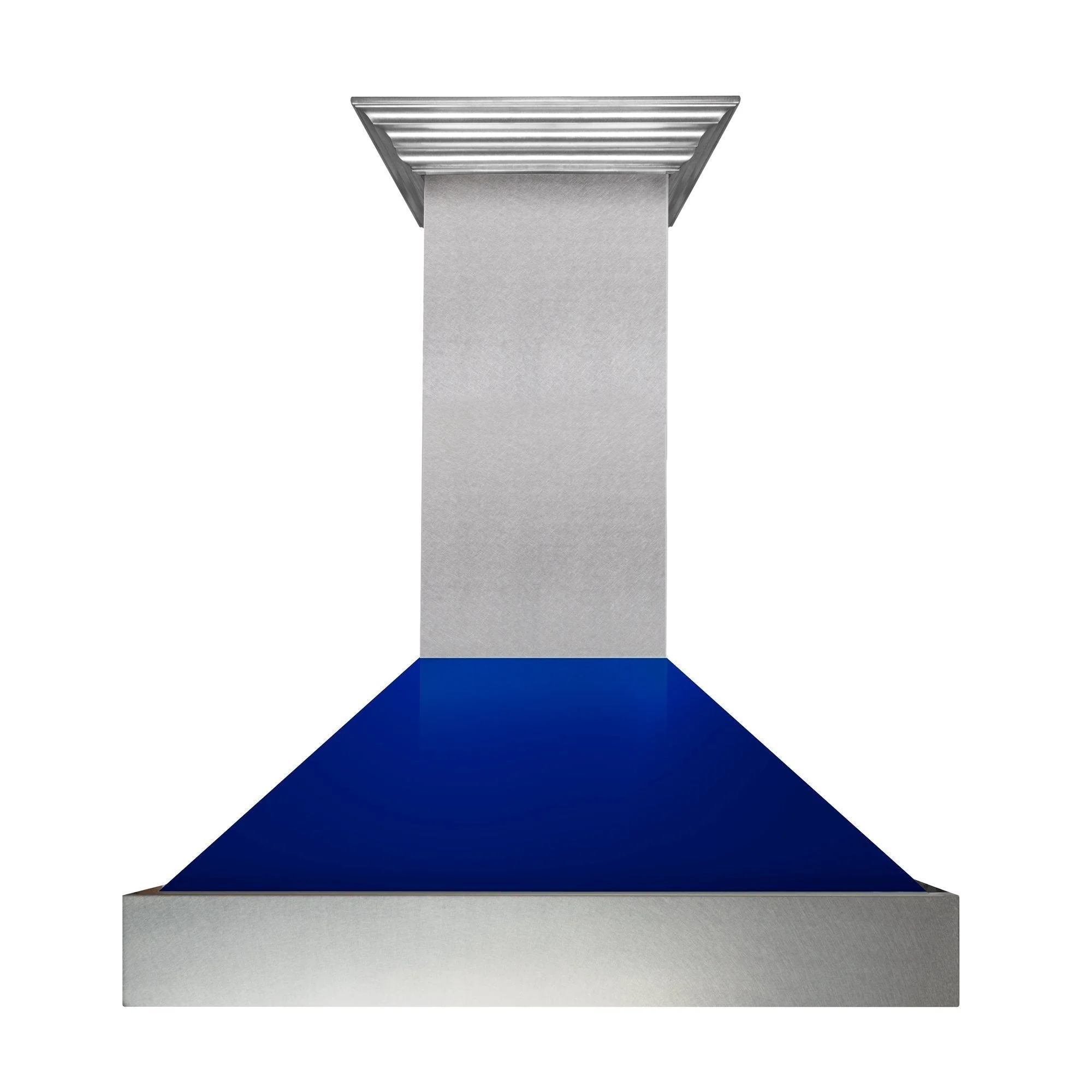 36" Ducted Fingerprint Resistant Stainless Steel Range Hood with Blue Gloss Shell (8654BG-36) - Image 3