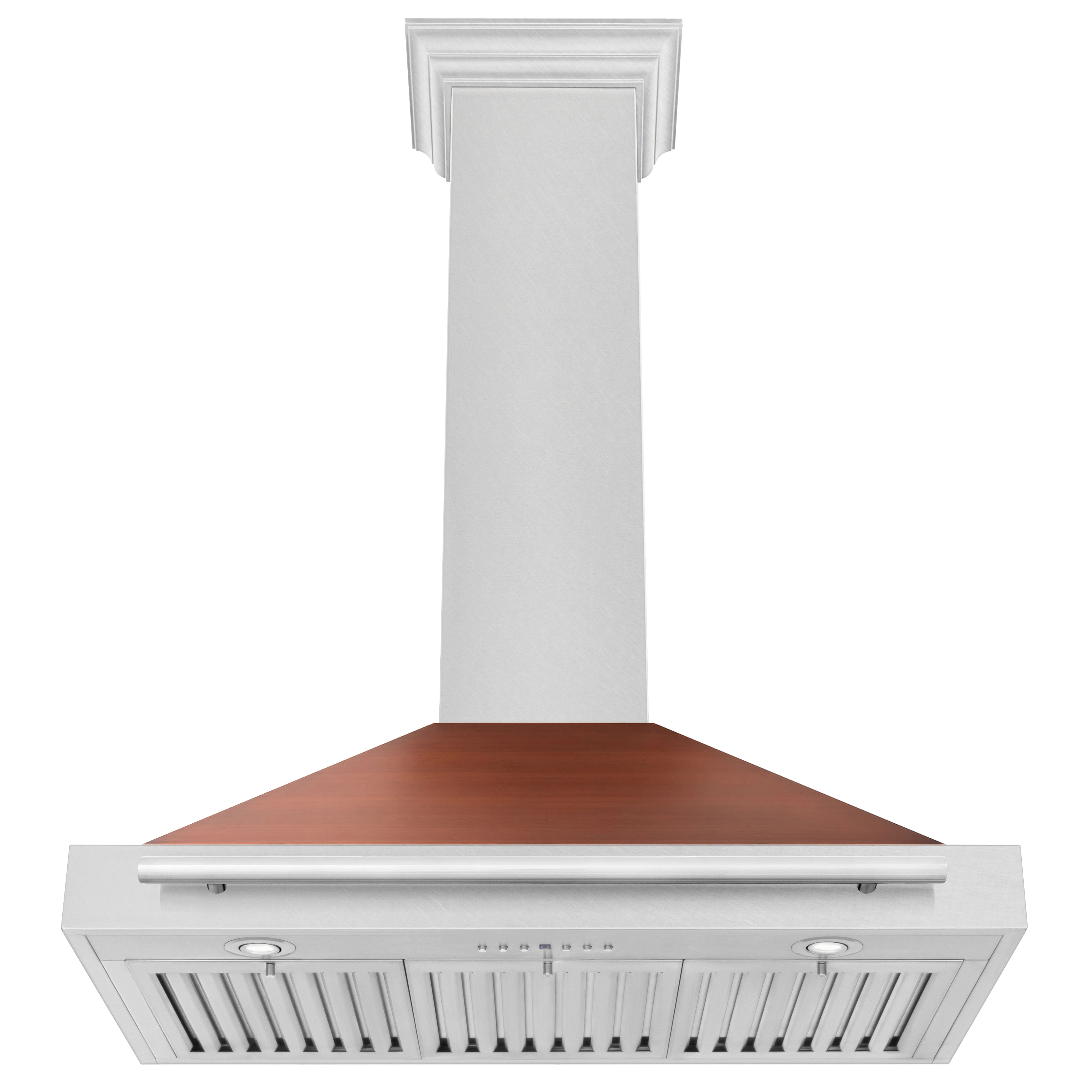 ZLINE 36 in. Convertible Fingerprint Resistant Satin Stainless Steel Range Hood with Copper Shell and Stainless Steel Handle (KB4SNX-C-36) - Image 5