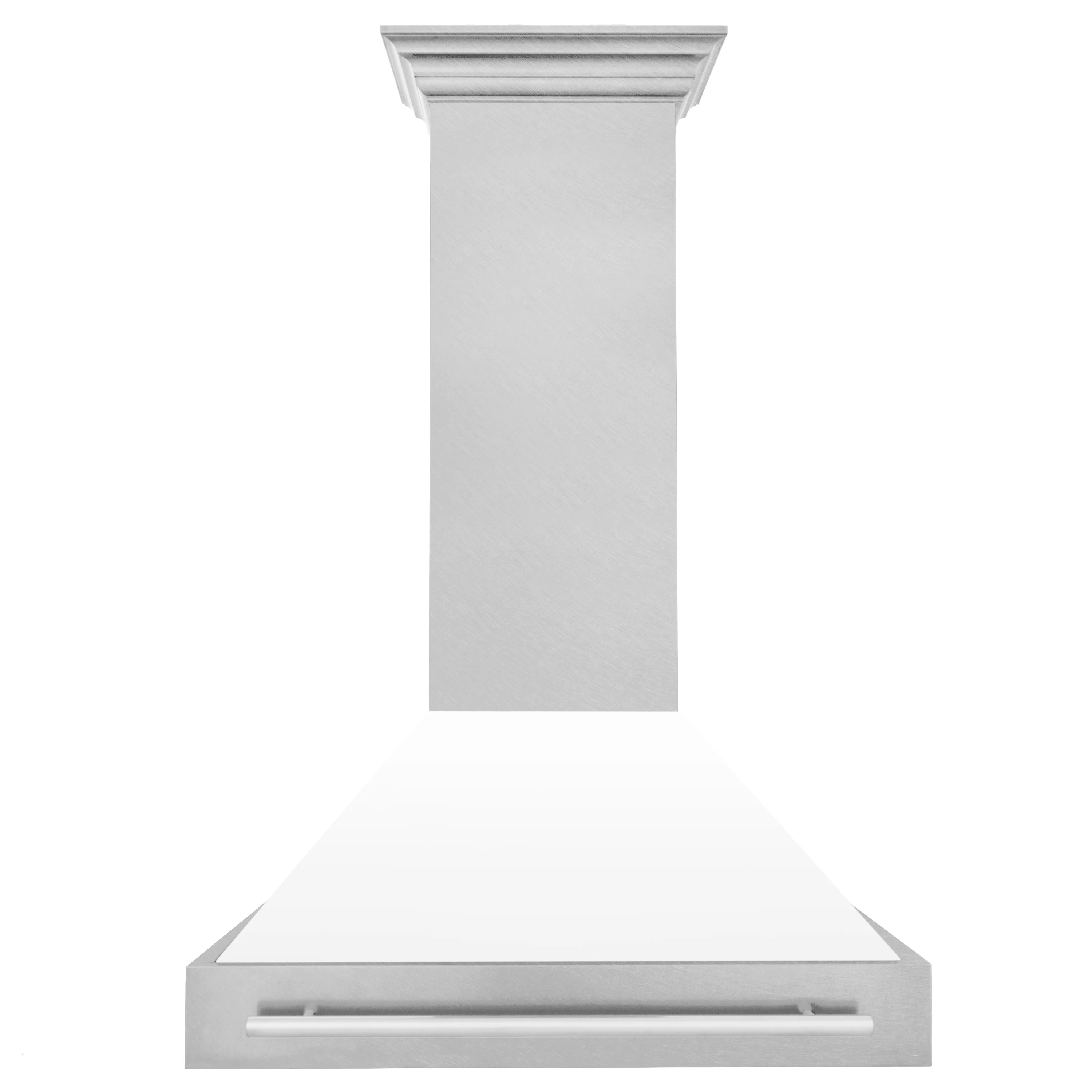 ZLINE 36" Fingerprint Resistant Stainless Steel Range Hood with White Matte Shell (8654SNX-WM36) - Image 3
