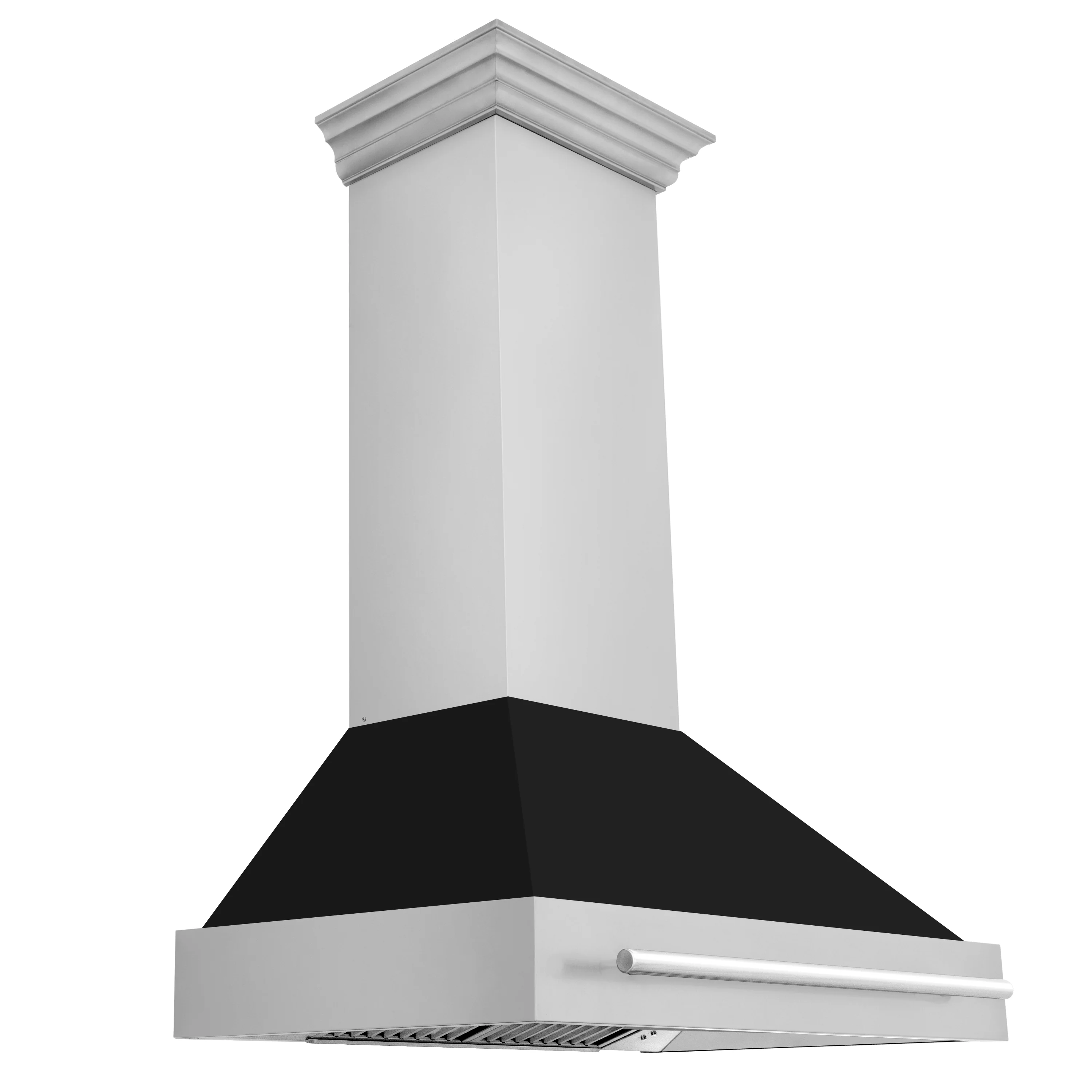 ZLINE 36" Stainless Steel Range Hood with Black Matte Shell and Stainless Steel Handle (8654STX-BLM-36) - Image 3