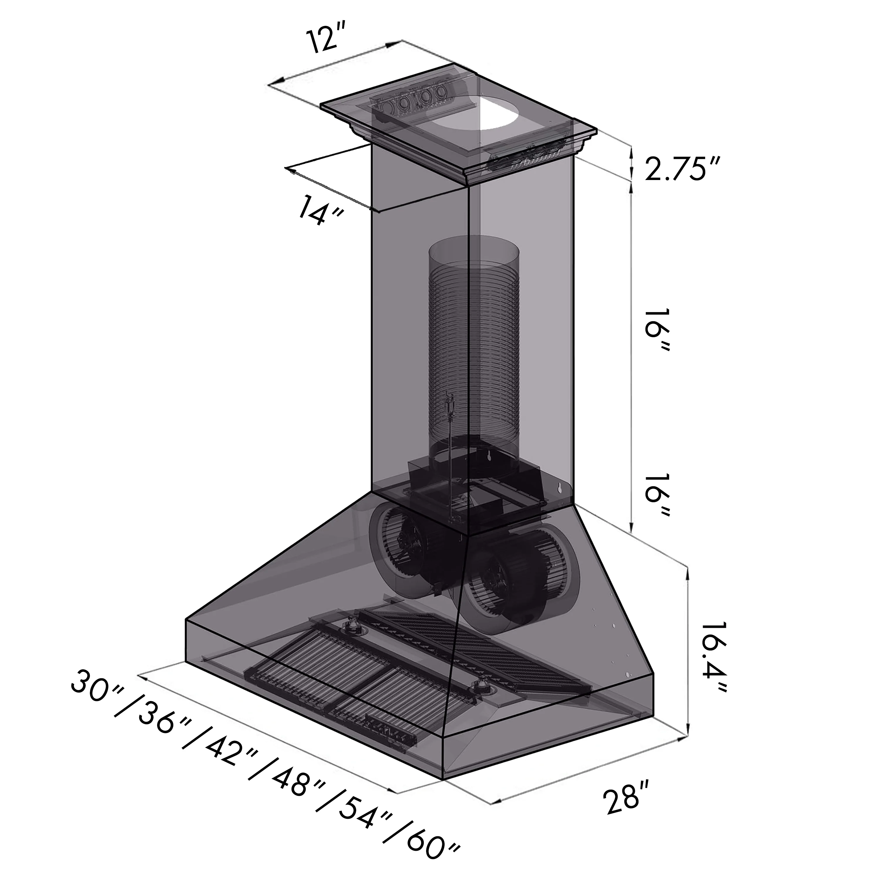 36" ZLINE CrownSound™Ducted Vent Wall Mount Range Hood in Stainless Steel with Built-in Bluetooth Speakers (697CRN-BT-36) - Image 15