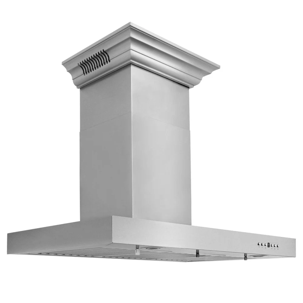 36" ZLINE CrownSound™Ducted Vent Wall Mount Range Hood in Stainless Steel with Built-in Bluetooth Speakers (KECRN-BT-36) - Image 7