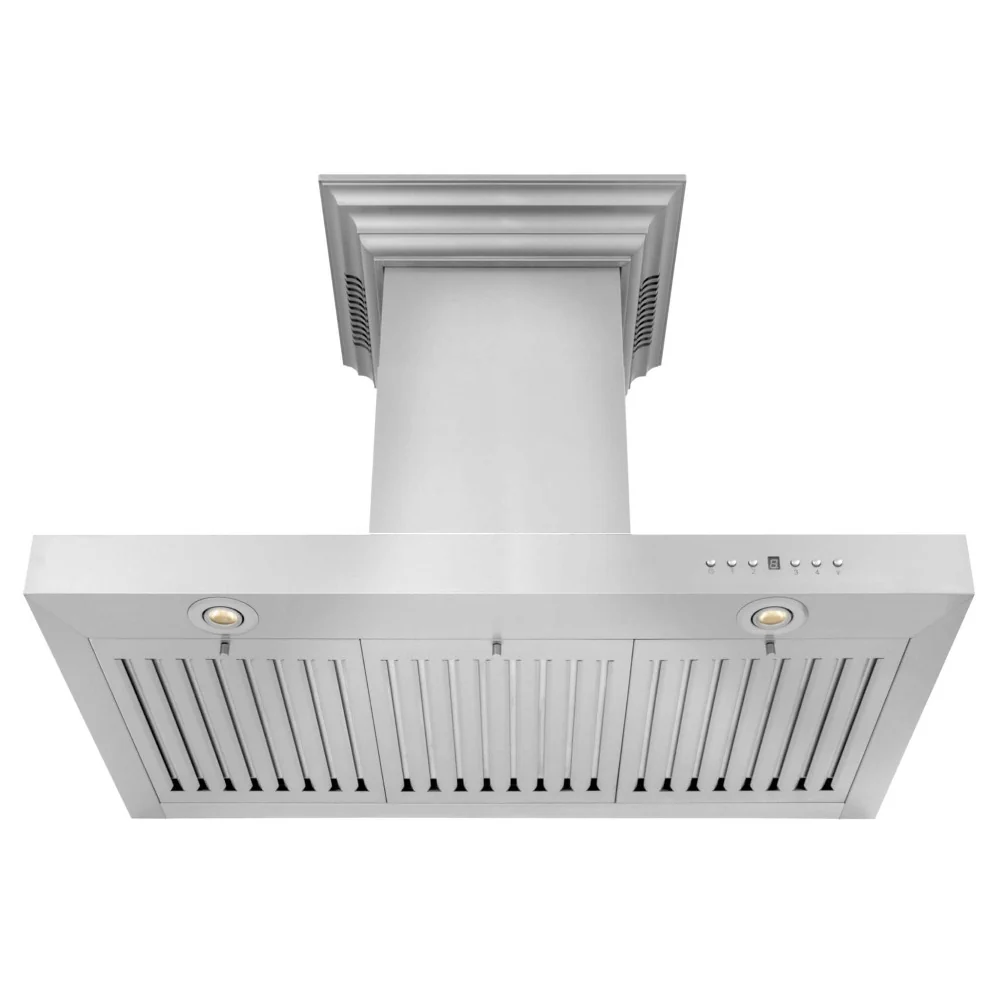 36" ZLINE CrownSound™Ducted Vent Wall Mount Range Hood in Stainless Steel with Built-in Bluetooth Speakers (KECRN-BT-36) - Image 9