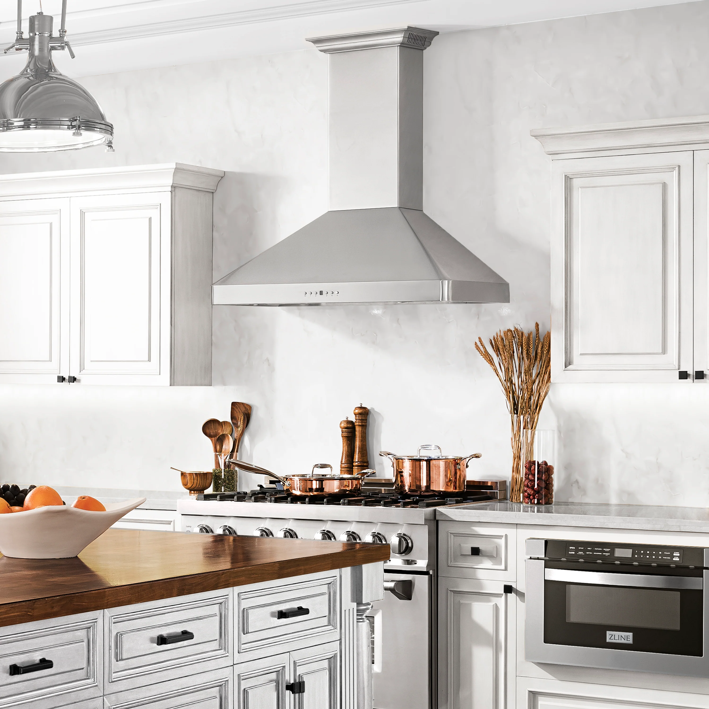 36" ZLINE CrownSound™Ducted Vent Wall Mount Range Hood in Stainless Steel with Built-in Bluetooth Speakers (KF2CRN-BT-36) - Image 13